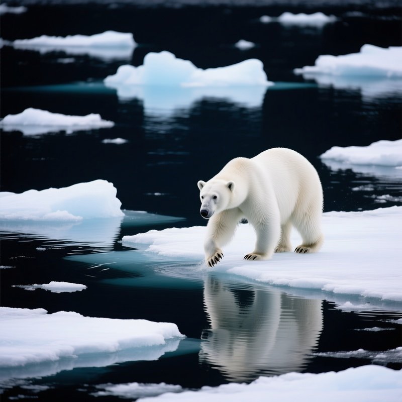 Polar Bear On Ice Polar Bear Ice