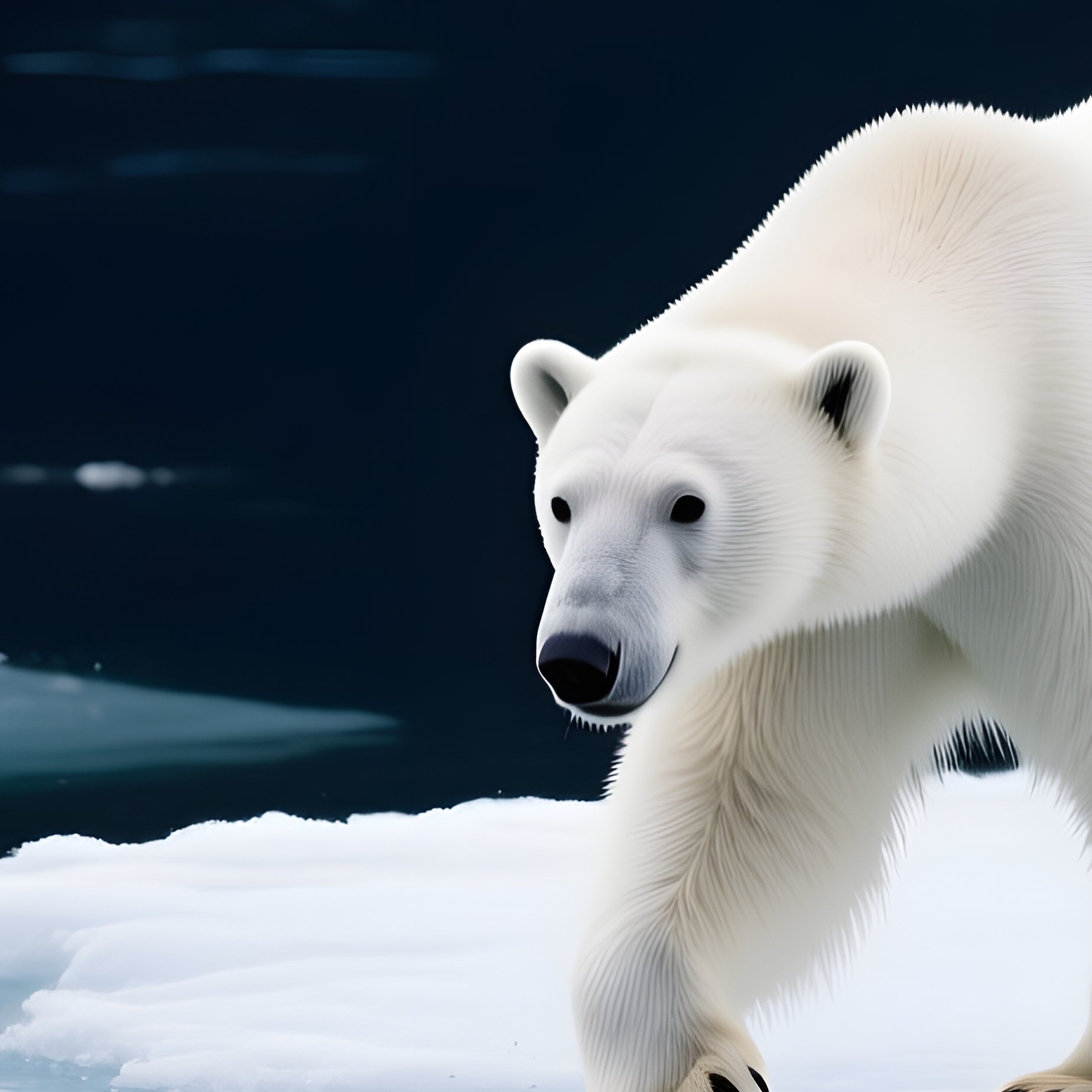 Polar Bear On Ice Polar Bear Ice - Full Resolution Quality Preview