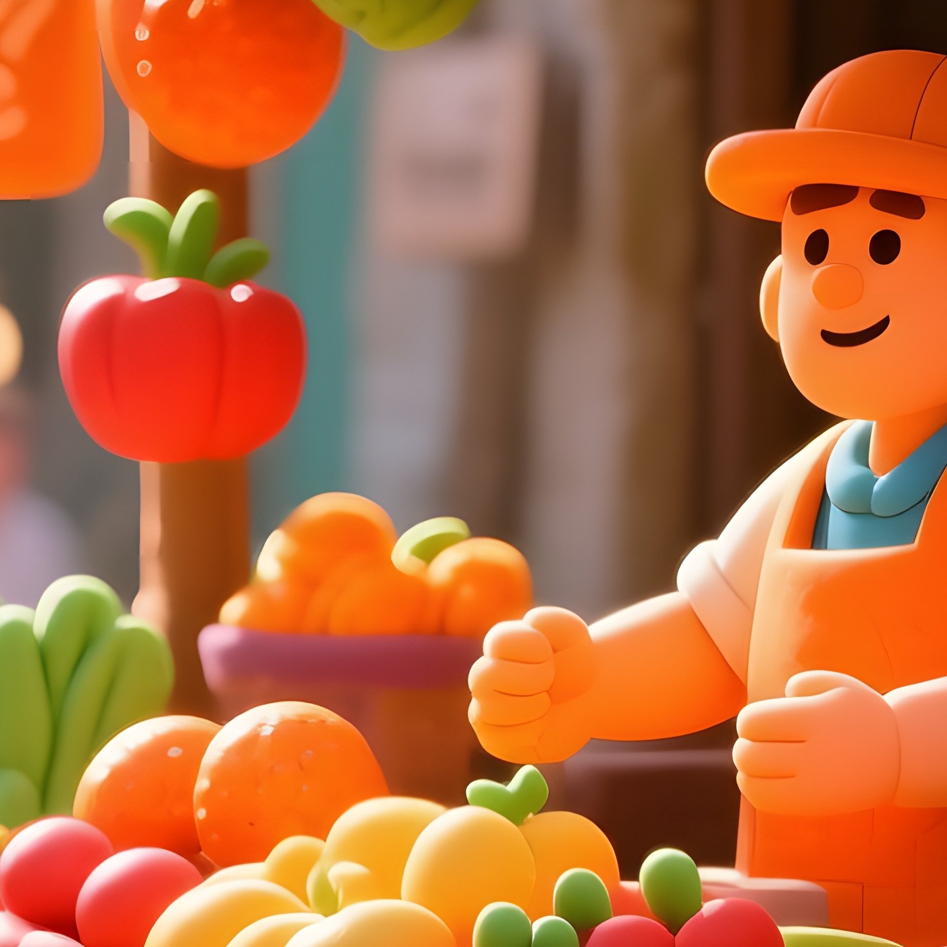 Polymer Clay Market Stall Close Up - Full Resolution Quality Preview