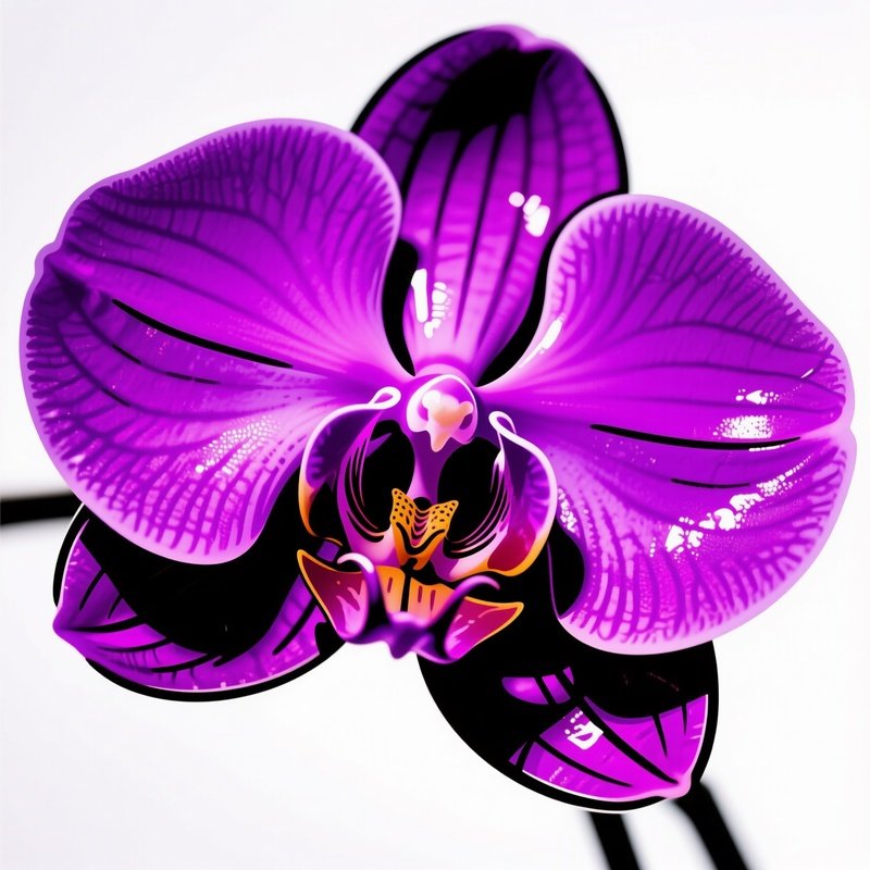 Pop Art Violet Orchid Macro
