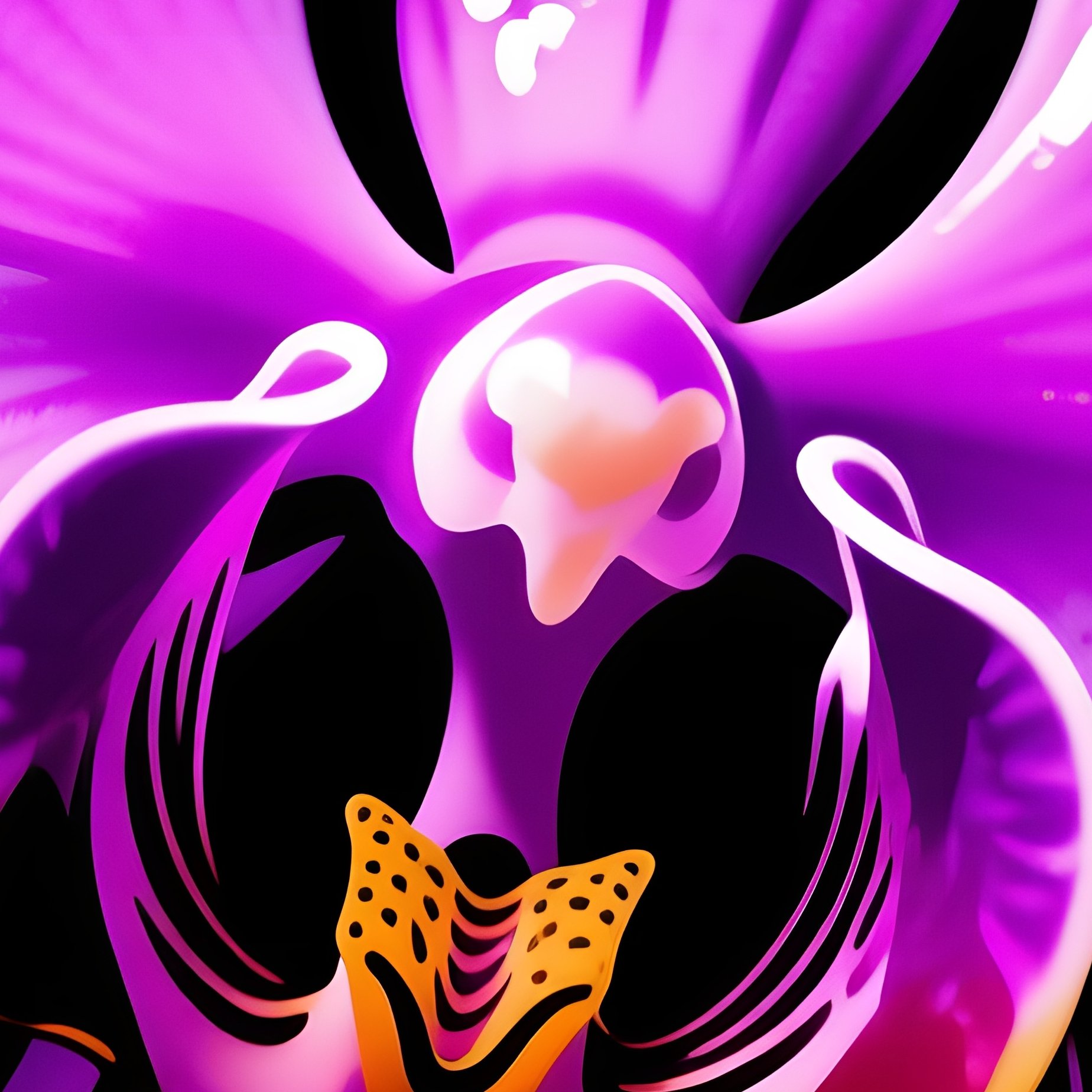 Pop Art Violet Orchid Macro - Full Resolution Quality Preview
