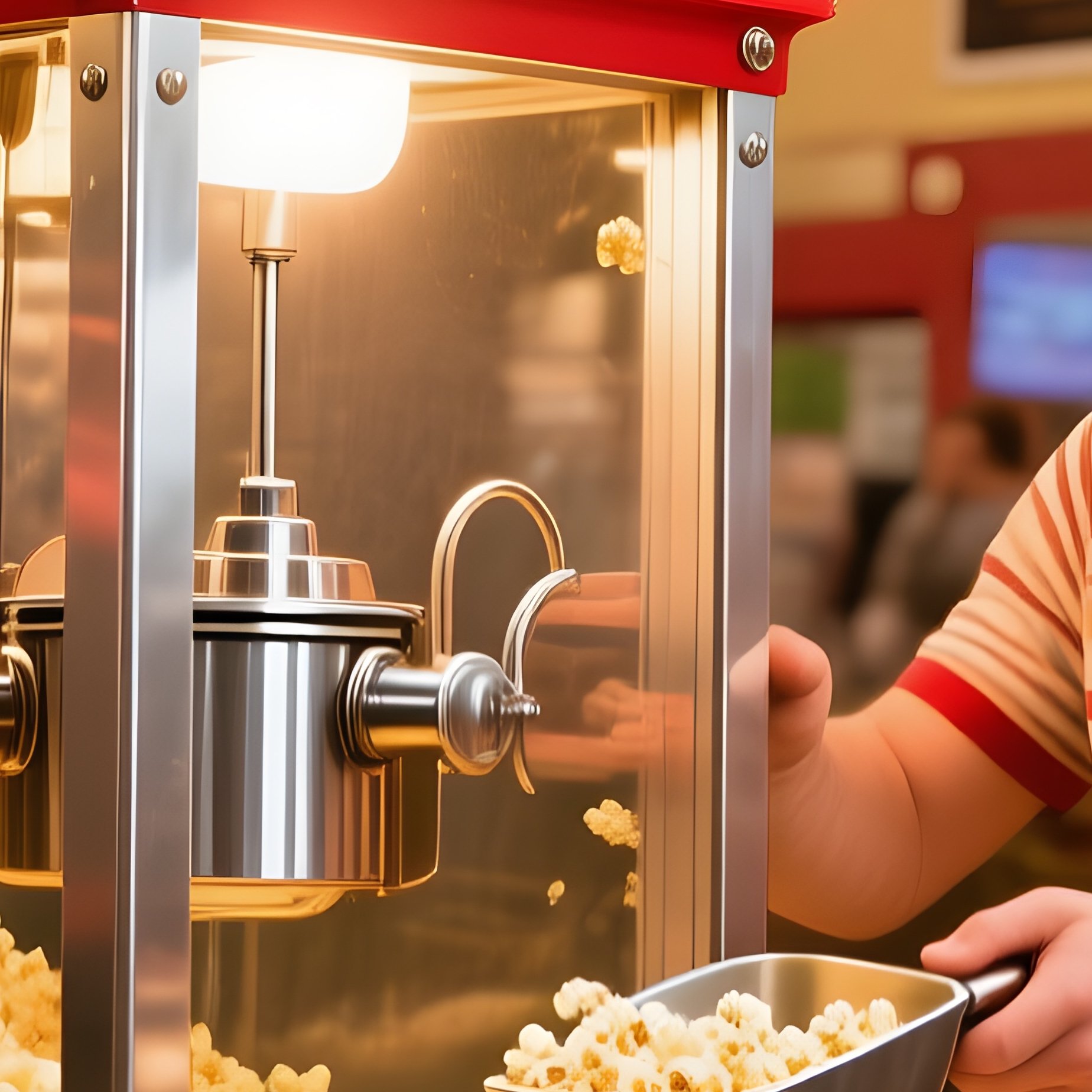 Popcorn Theater Concession Stand Overflowing - Full Resolution Quality Preview