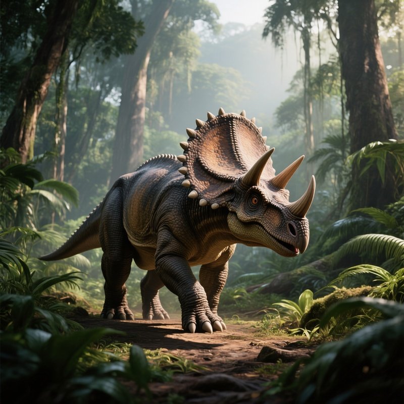 Prehistoric Dinosaur Pachyrhinosaurus Art