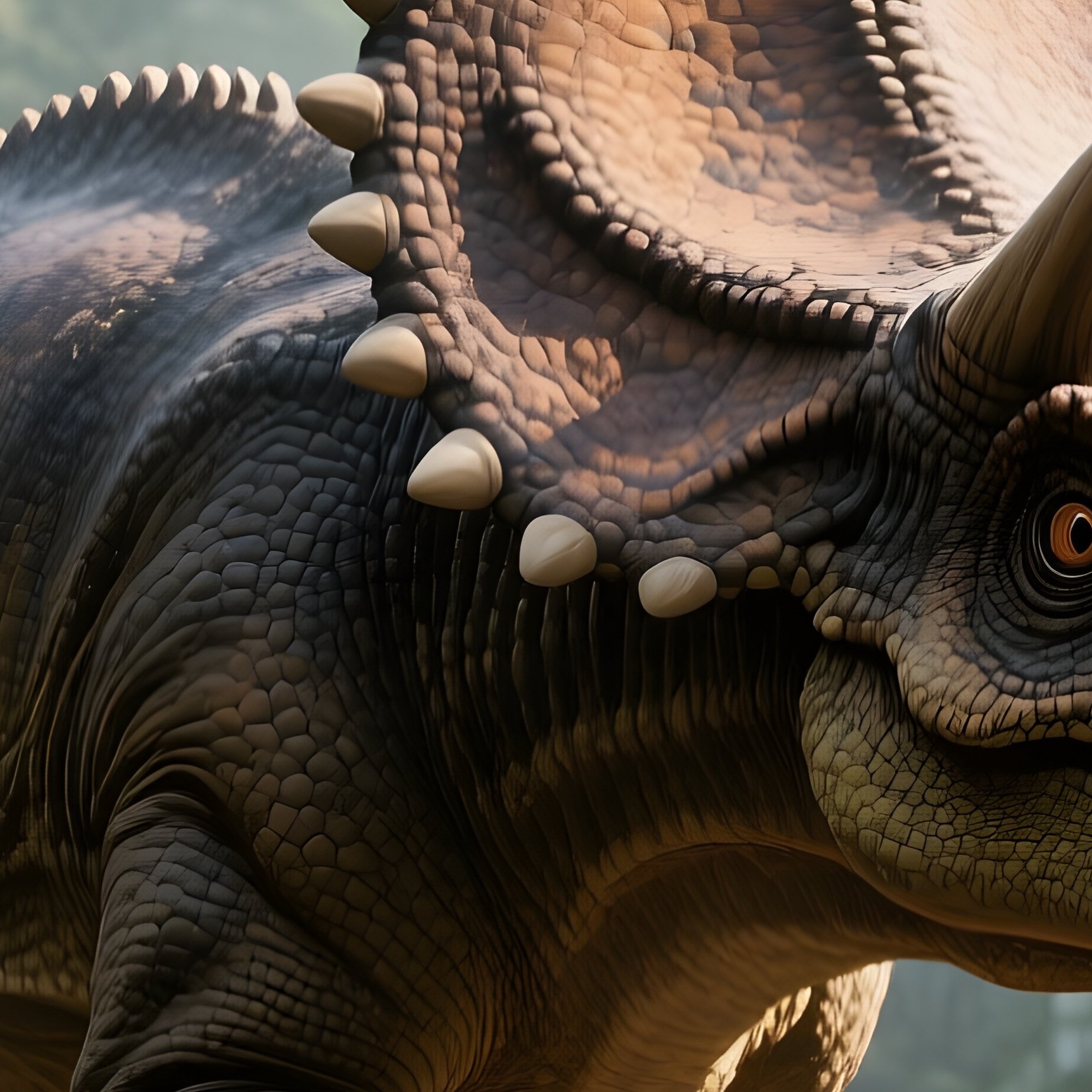 Prehistoric Dinosaur Pachyrhinosaurus Art - Full Resolution Quality Preview