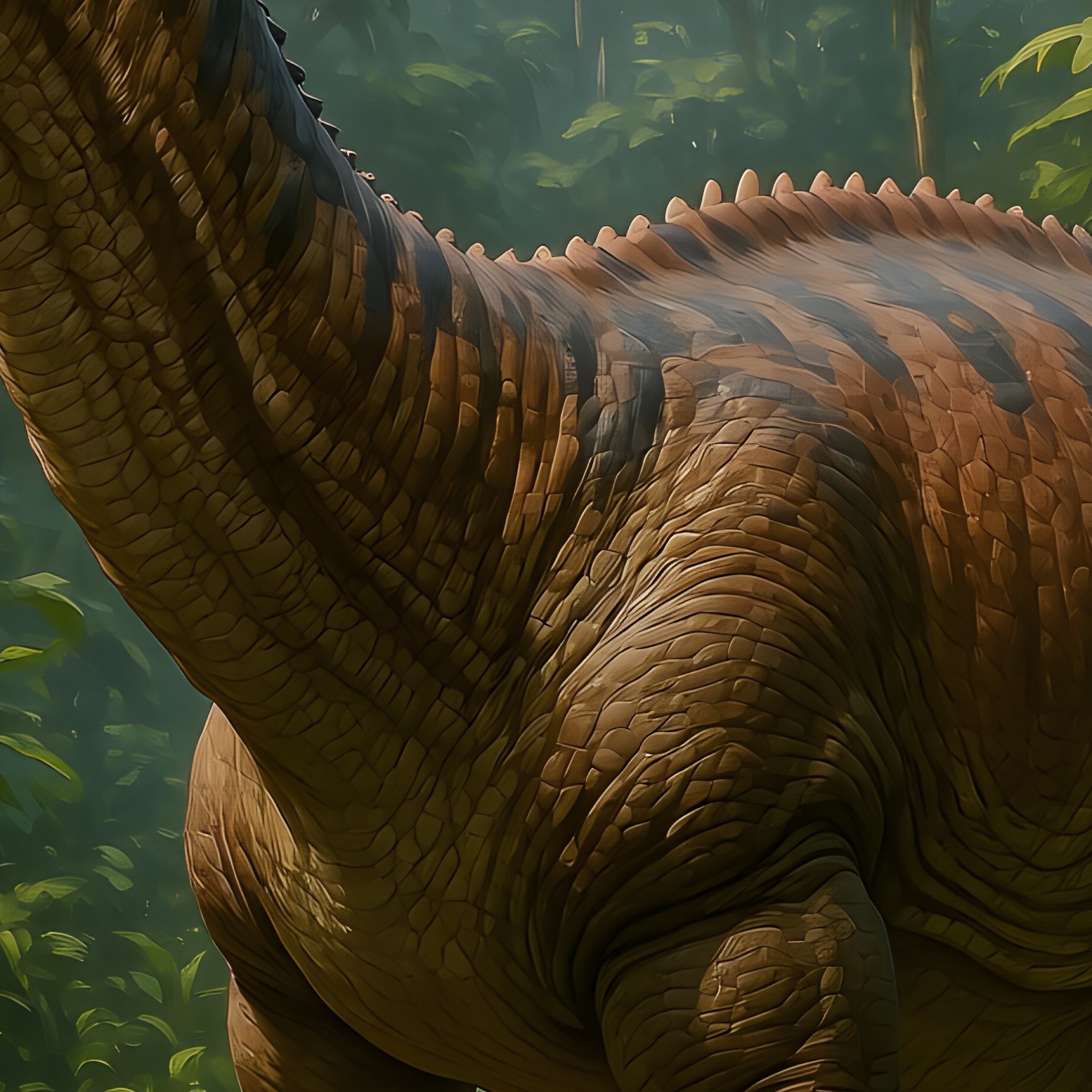 Prehistoric Landscape With Euhelopus Dinosaur - Full Resolution Quality Preview