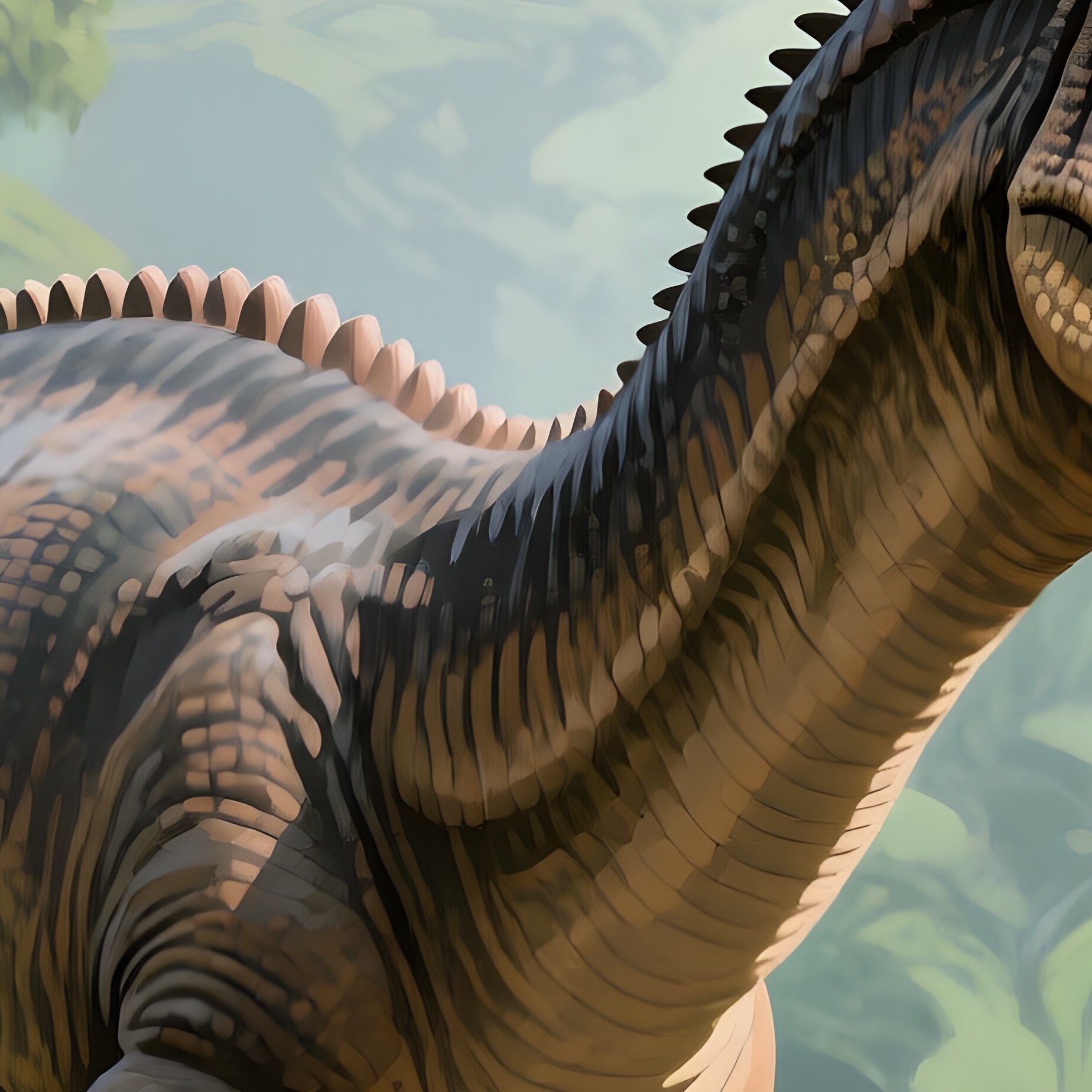 Prehistoric Monolophosaurus Dinosaur Illustration - Full Resolution Quality Preview