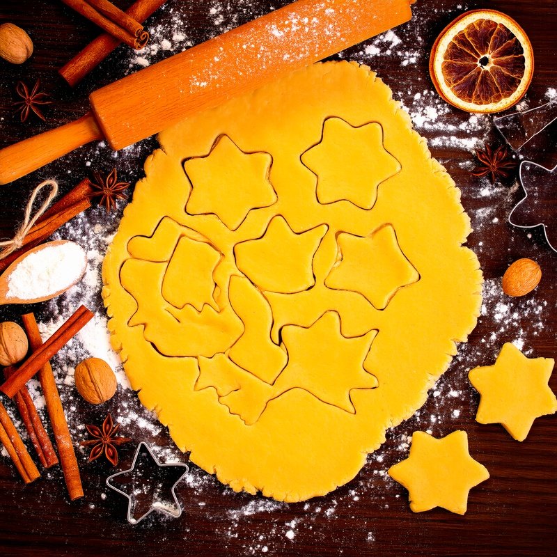 Preparation Of Christmas Cookies Christmas Baking