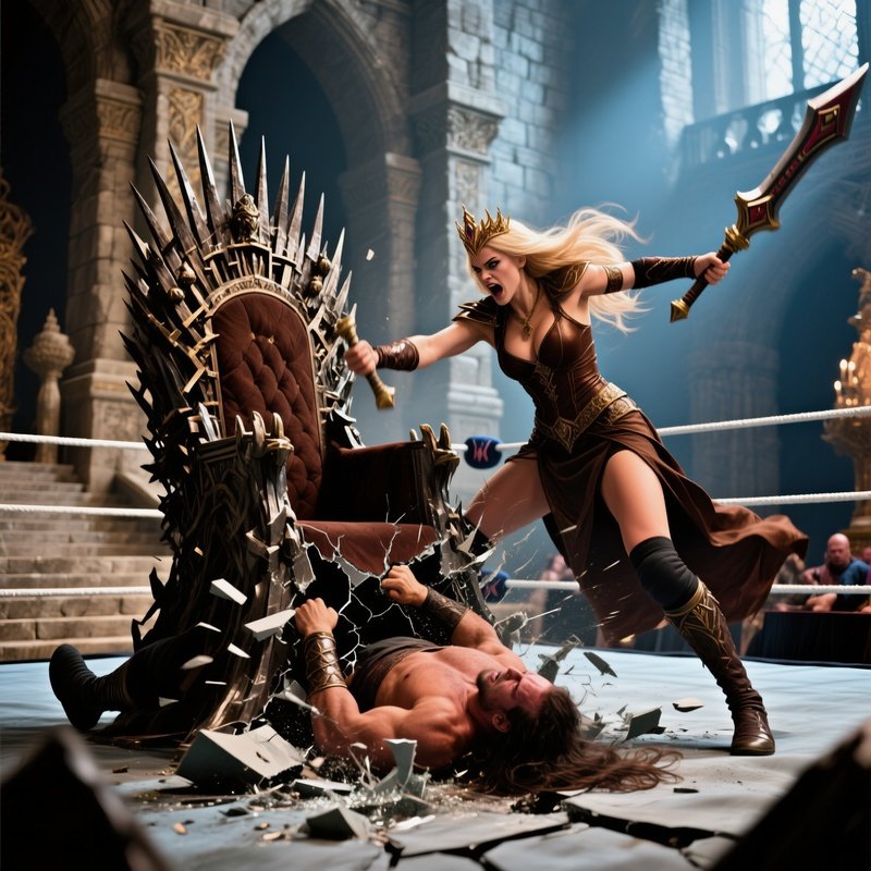 Princess Pain Wrestling Breaks Throne Over Rivals Back