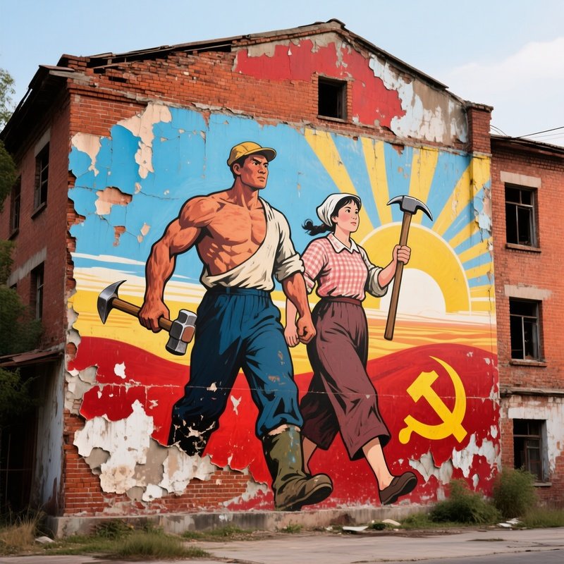 Propaganda Mural Fading 1989