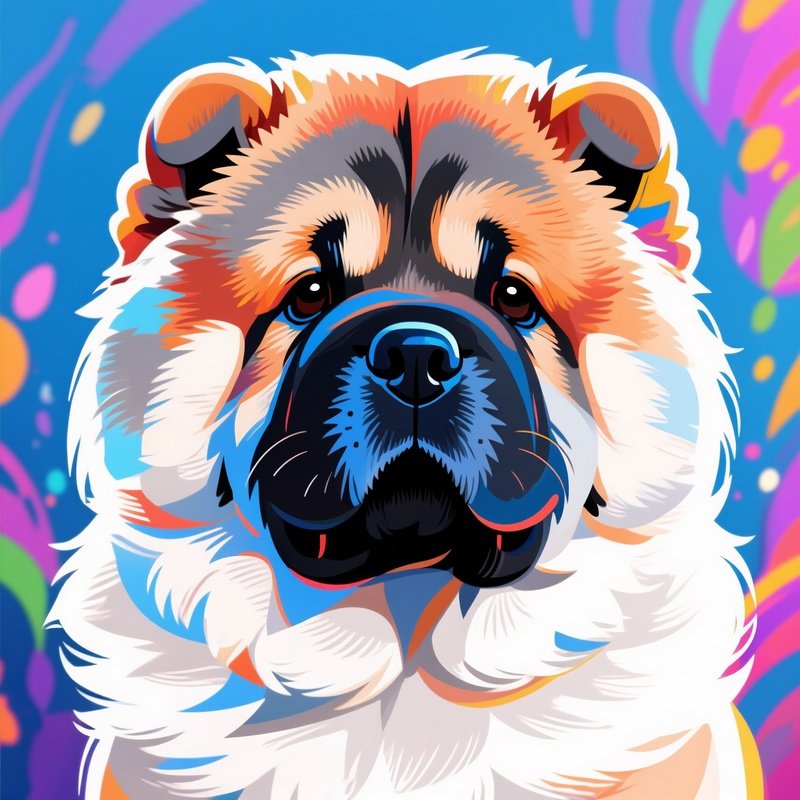 Puppy Chow Chow Illustration