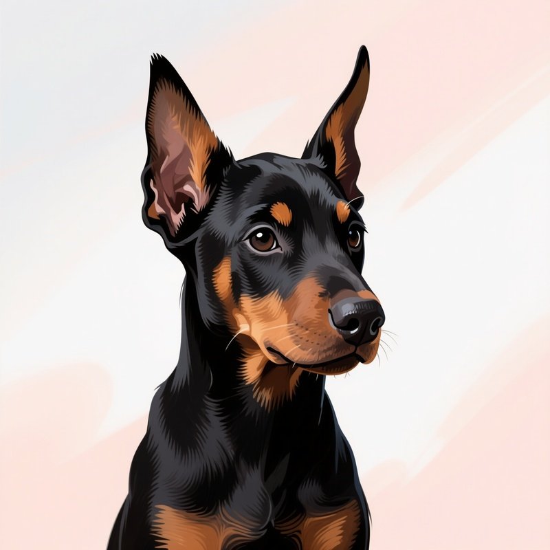 Puppy Doberman Pinscher Artwork