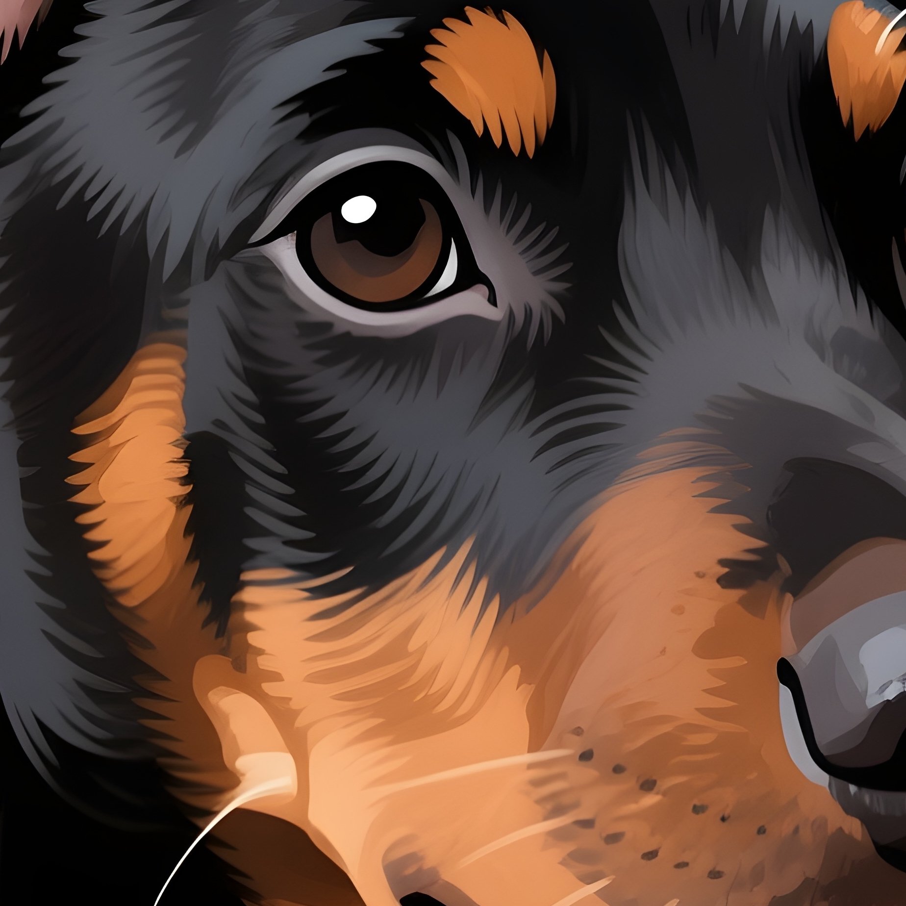 Puppy Doberman Pinscher Artwork - Full Resolution Quality Preview