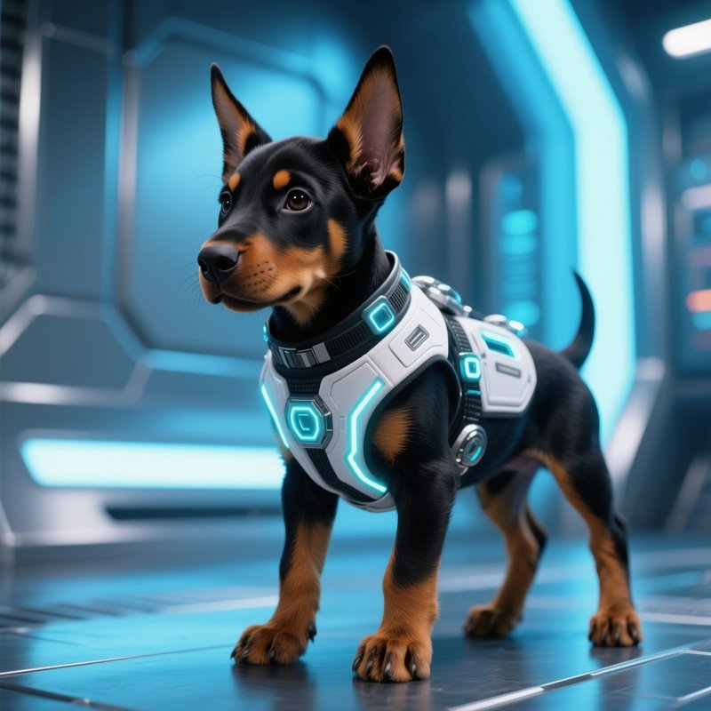 Puppy Doberman Pinscher Science Fiction