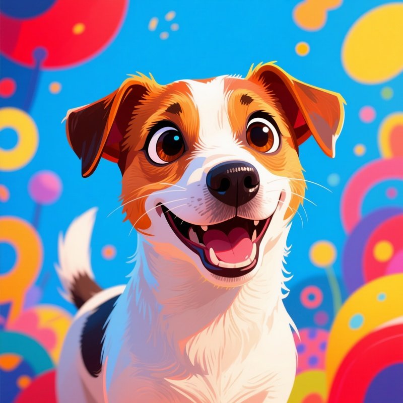 Puppy Jack Russell Terrier In Digital Art