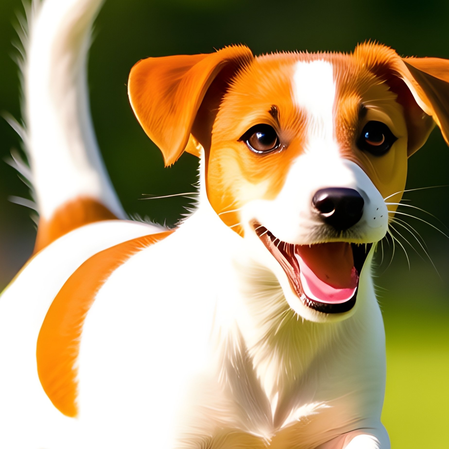 Puppy Jack Russell Terrier Playing In The Park - Full Resolution Quality Preview