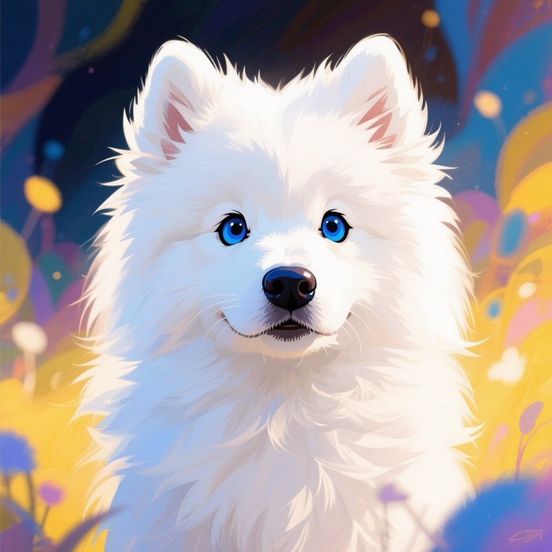 Puppy Samoyed Digital Art