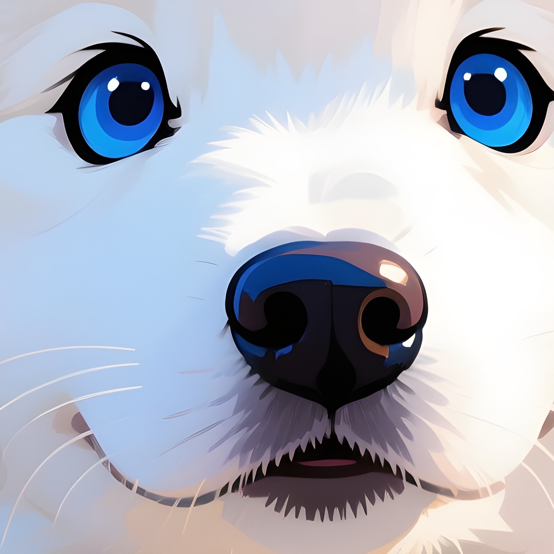 Puppy Samoyed Digital Art - Full Resolution Quality Preview