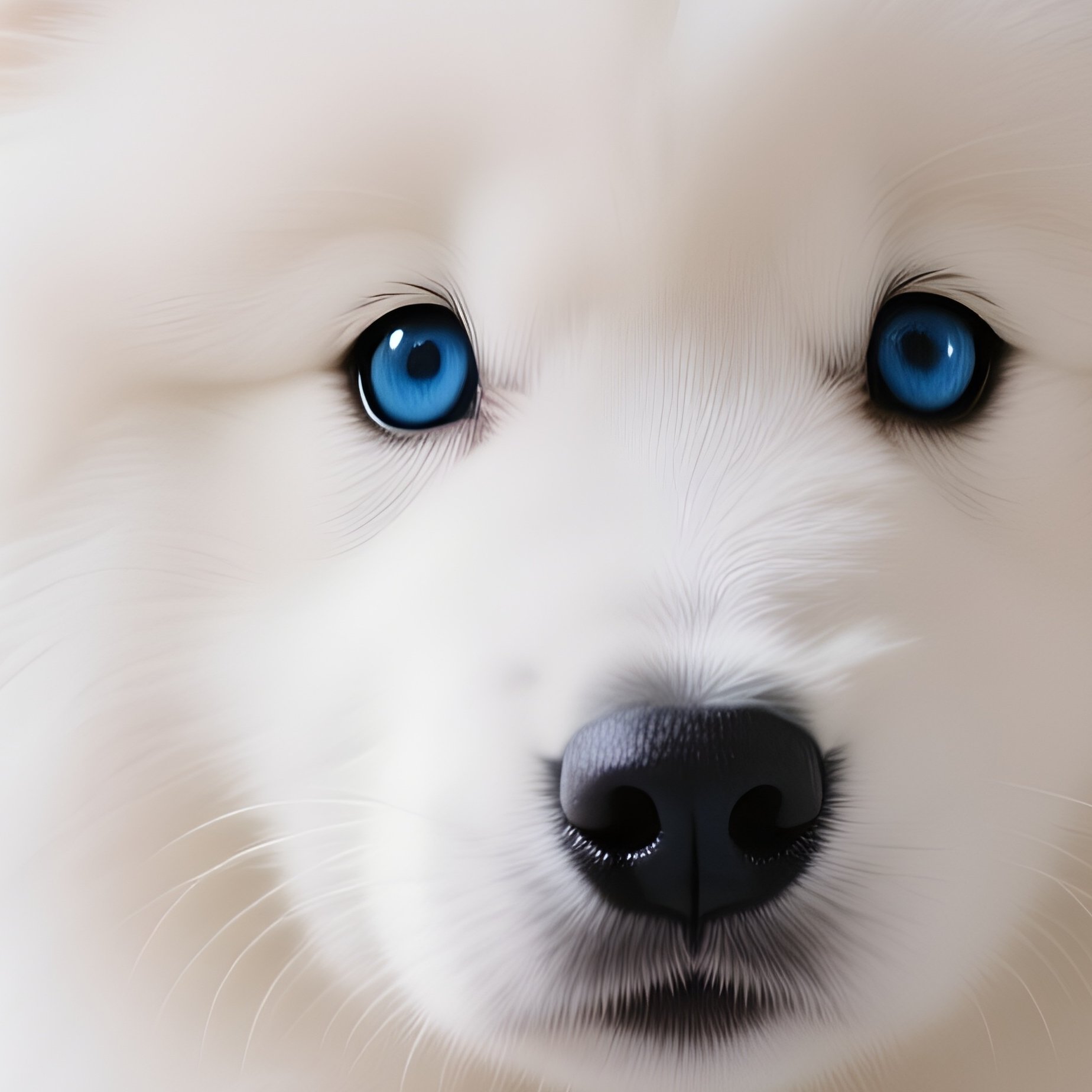 Puppy Samoyed Portrait Indoor - Full Resolution Quality Preview