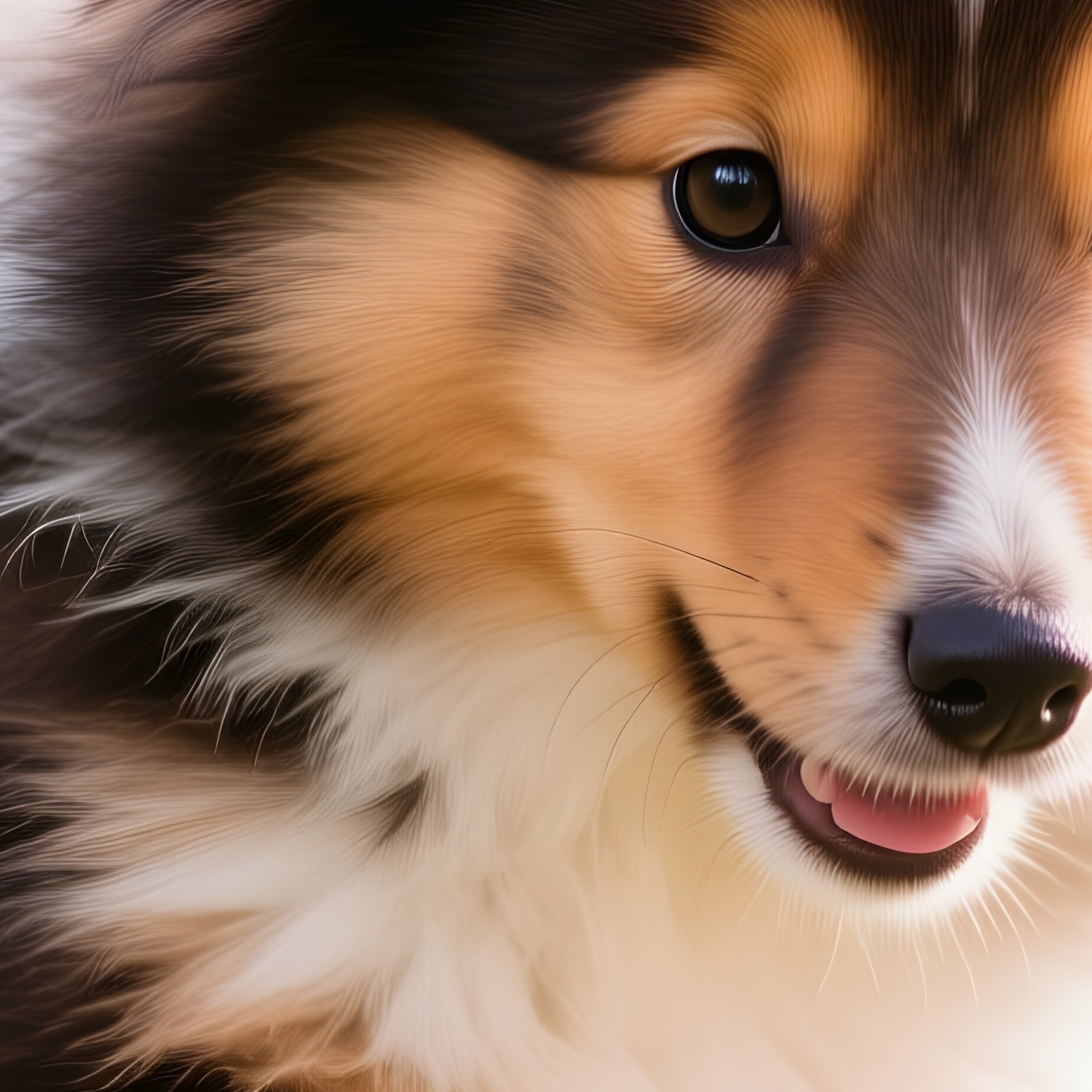 Puppy Shetland Sheepdog Playing Outdoor - Full Resolution Quality Preview