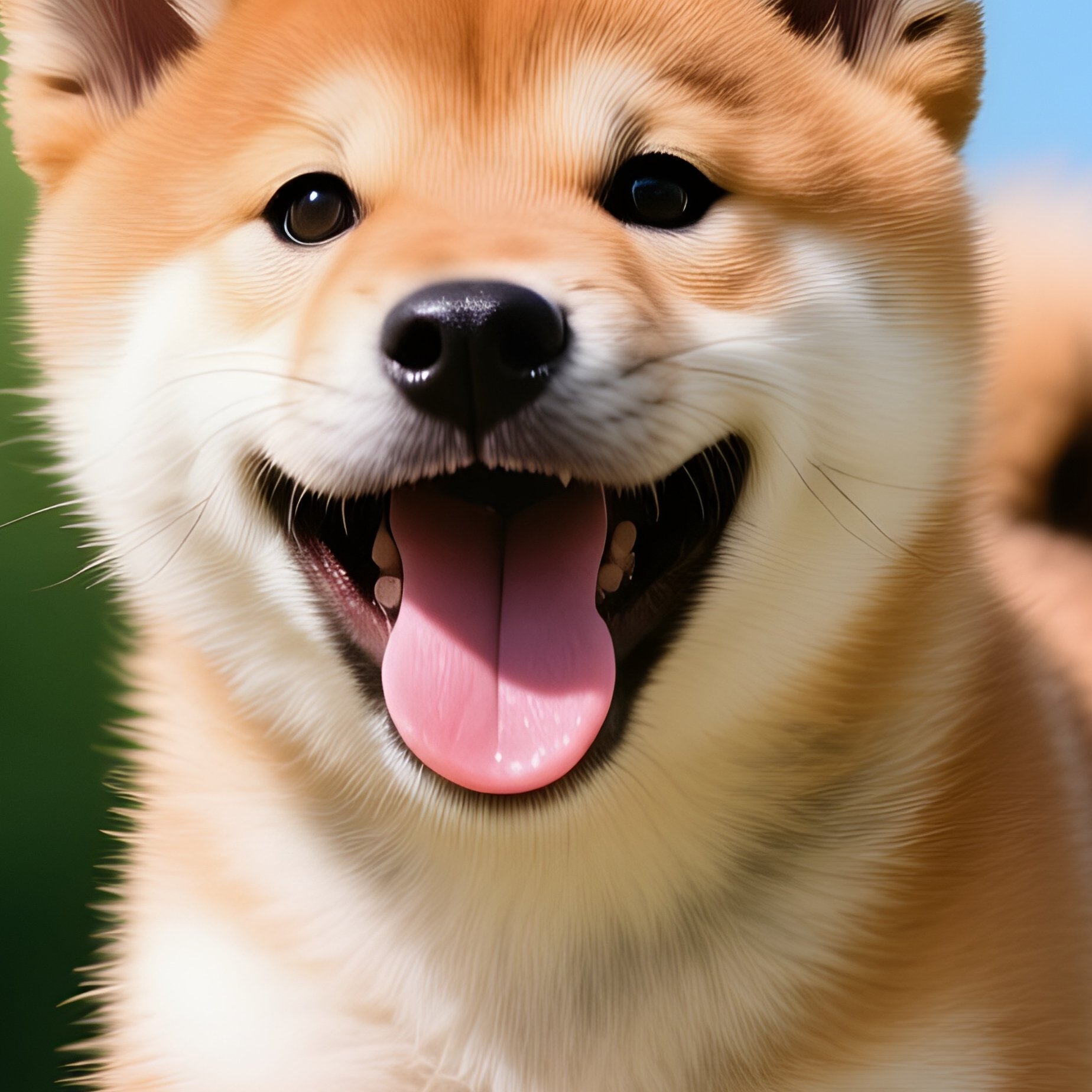 Puppy Shiba Inu Playing Outdoors - Full Resolution Quality Preview