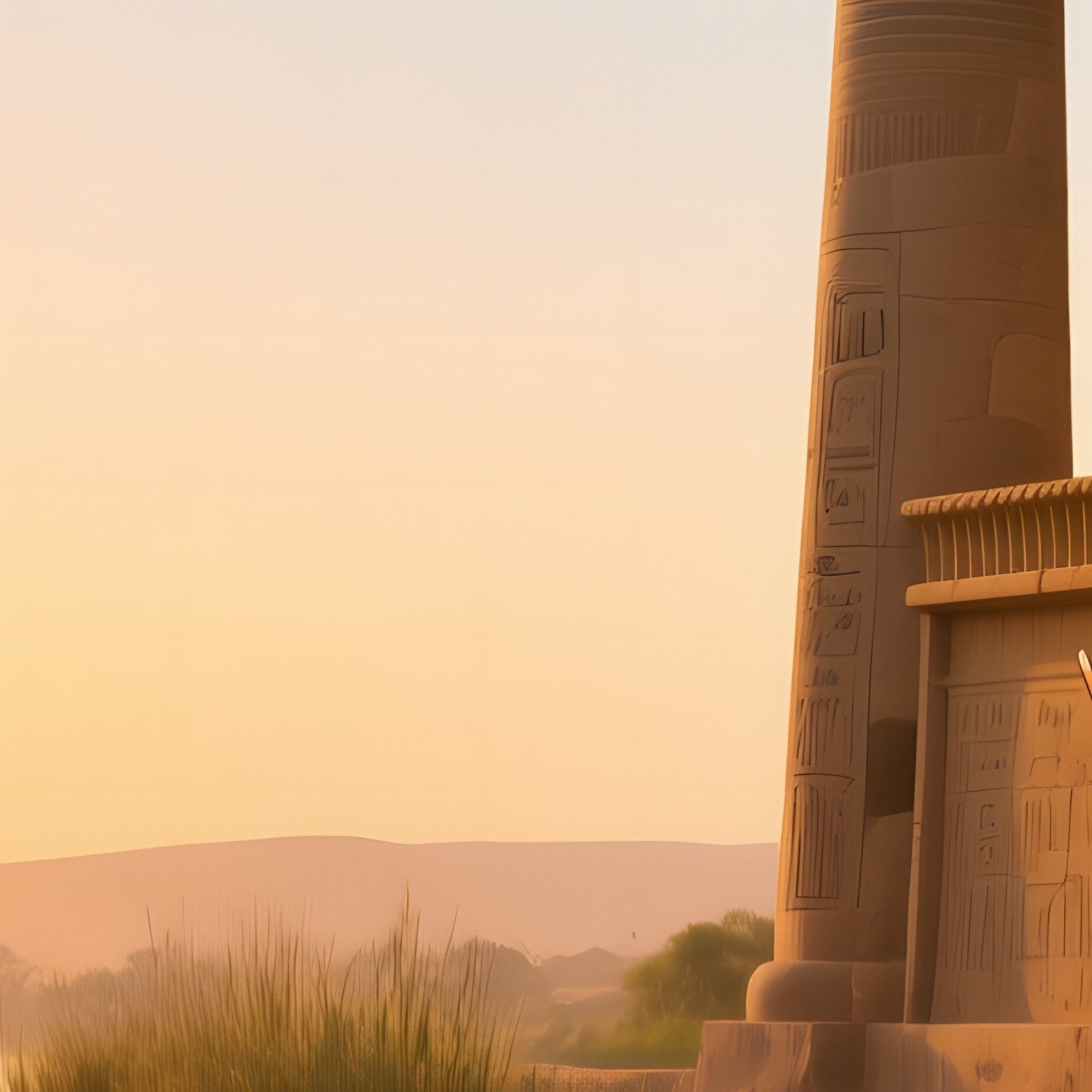 Quiet Dawn Nubian Temple Nile - Full Resolution Quality Preview