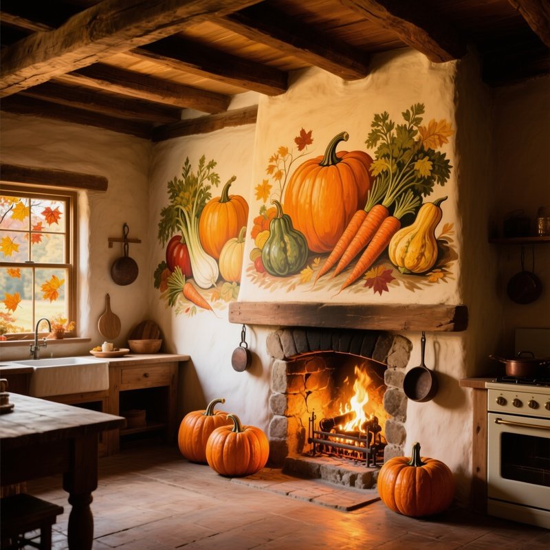Quiet Farmhouse Kitchen Early Autumn Fresco