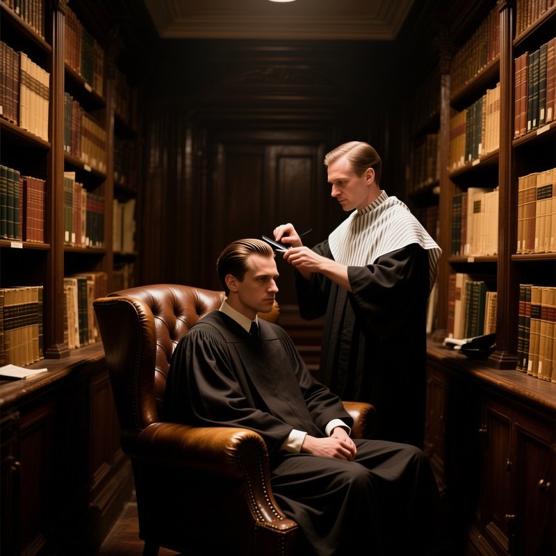 Quiet Historic Library Reading Alcove Leather Chairs Academic Haircut