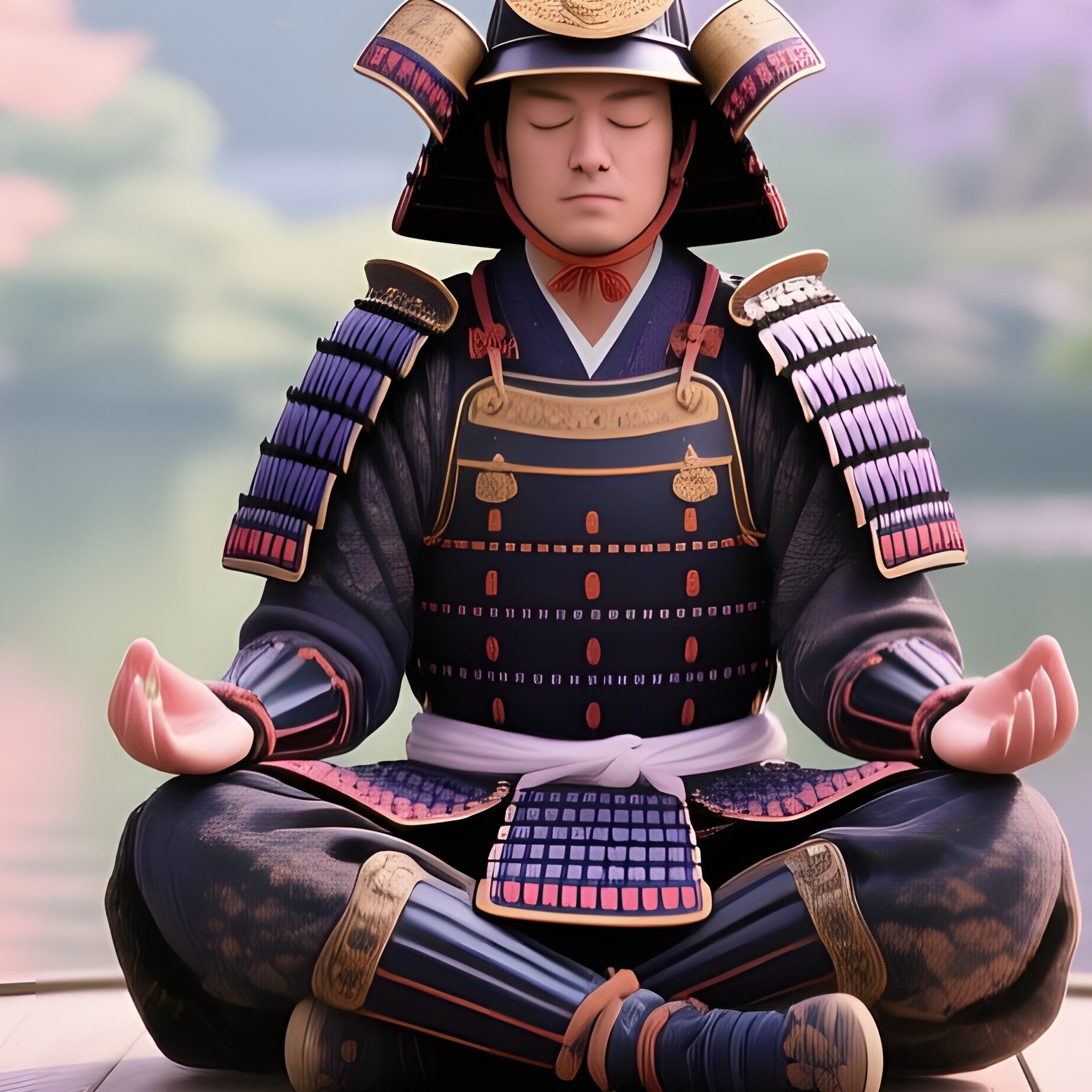 Quiet Japanese Tea Garden Cherry Blossom Season - Full Resolution Quality Preview