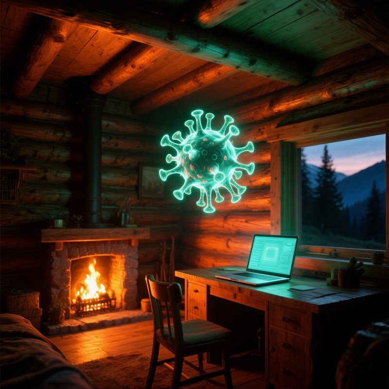 Quiet Mountain Cabin With Holographic Virus