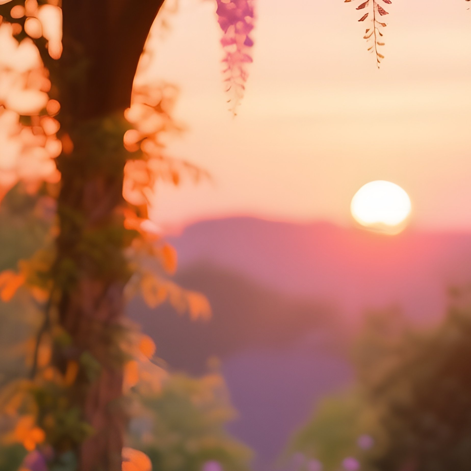 Quiet Reading Garden At Dusk Pergola Wisteria - Full Resolution Quality Preview