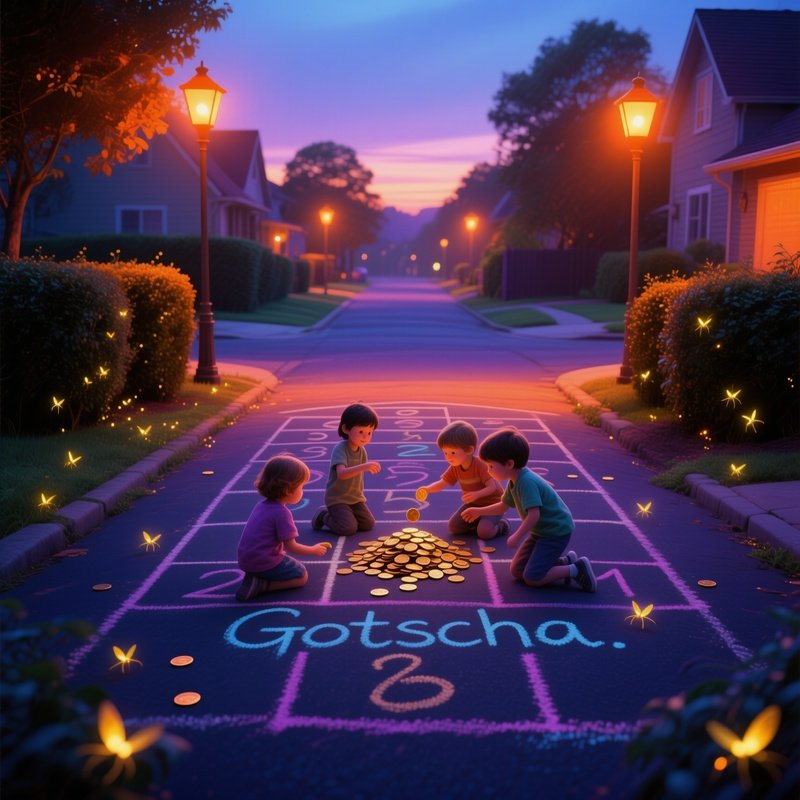 Quiet Suburban Cul De Sac At Twilight