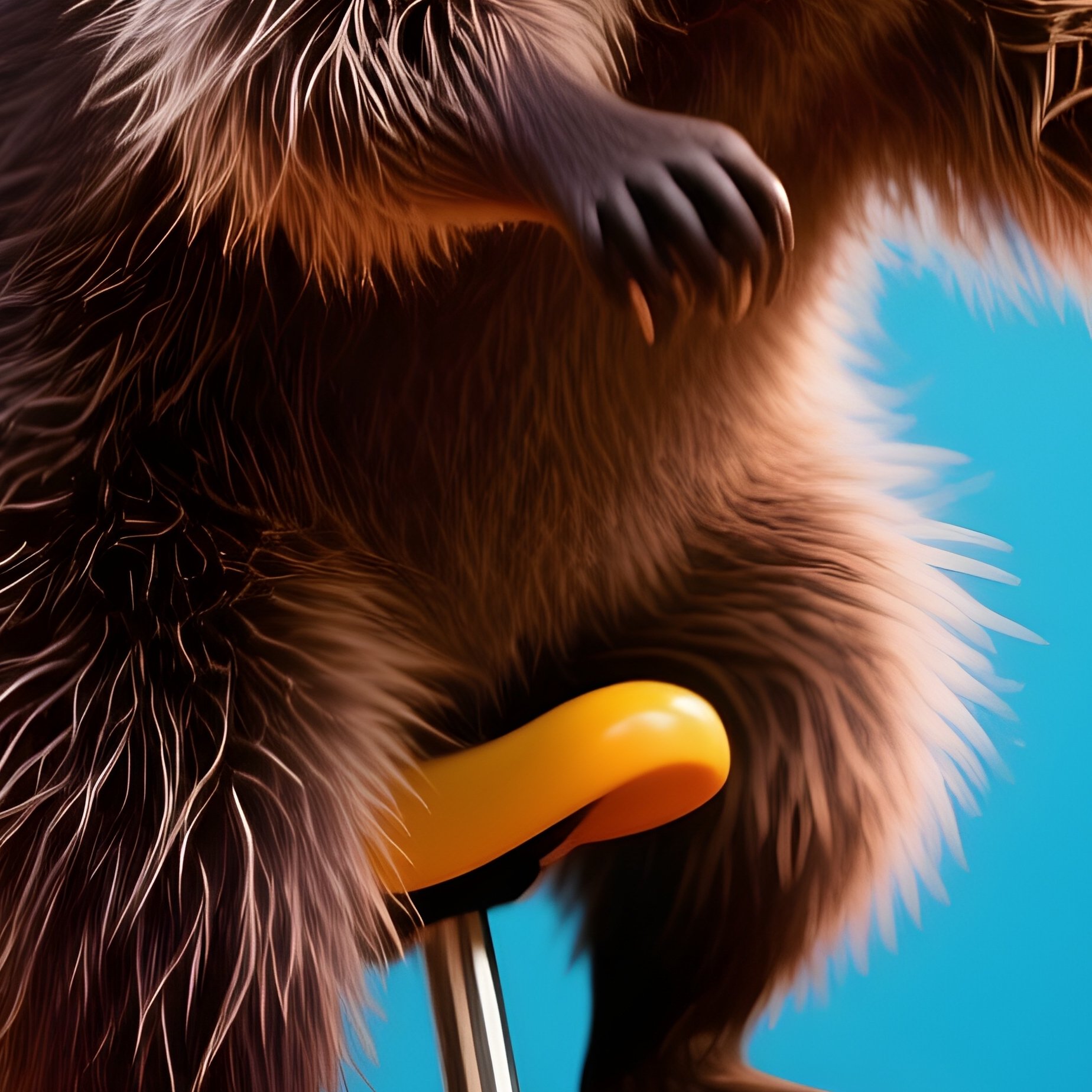 Raccoon Unicycle Confetti Rain - Full Resolution Quality Preview