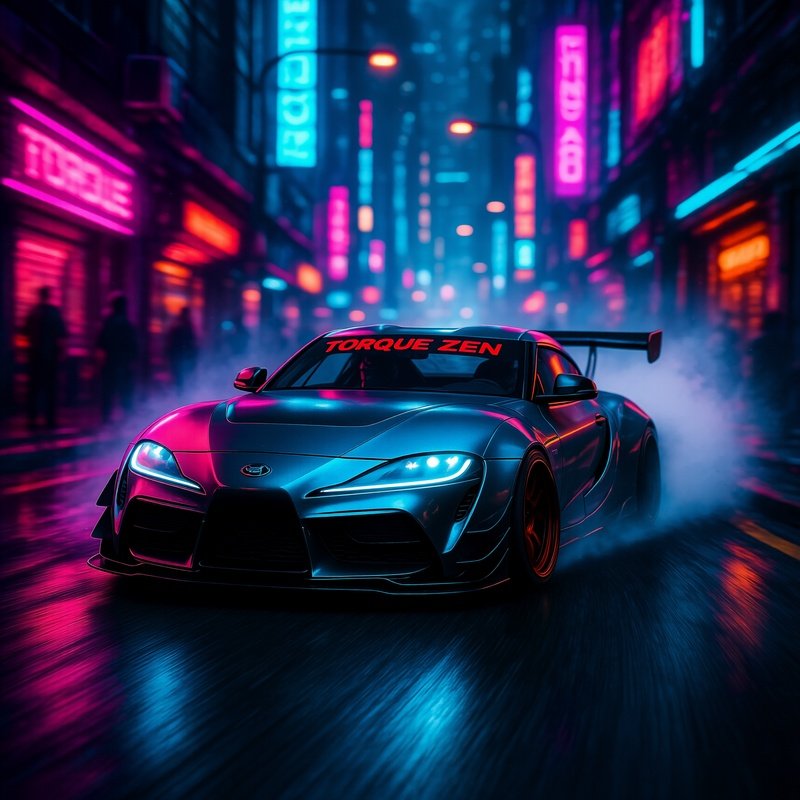 Racer Torque Zen Drifting Cyberpunk Streets