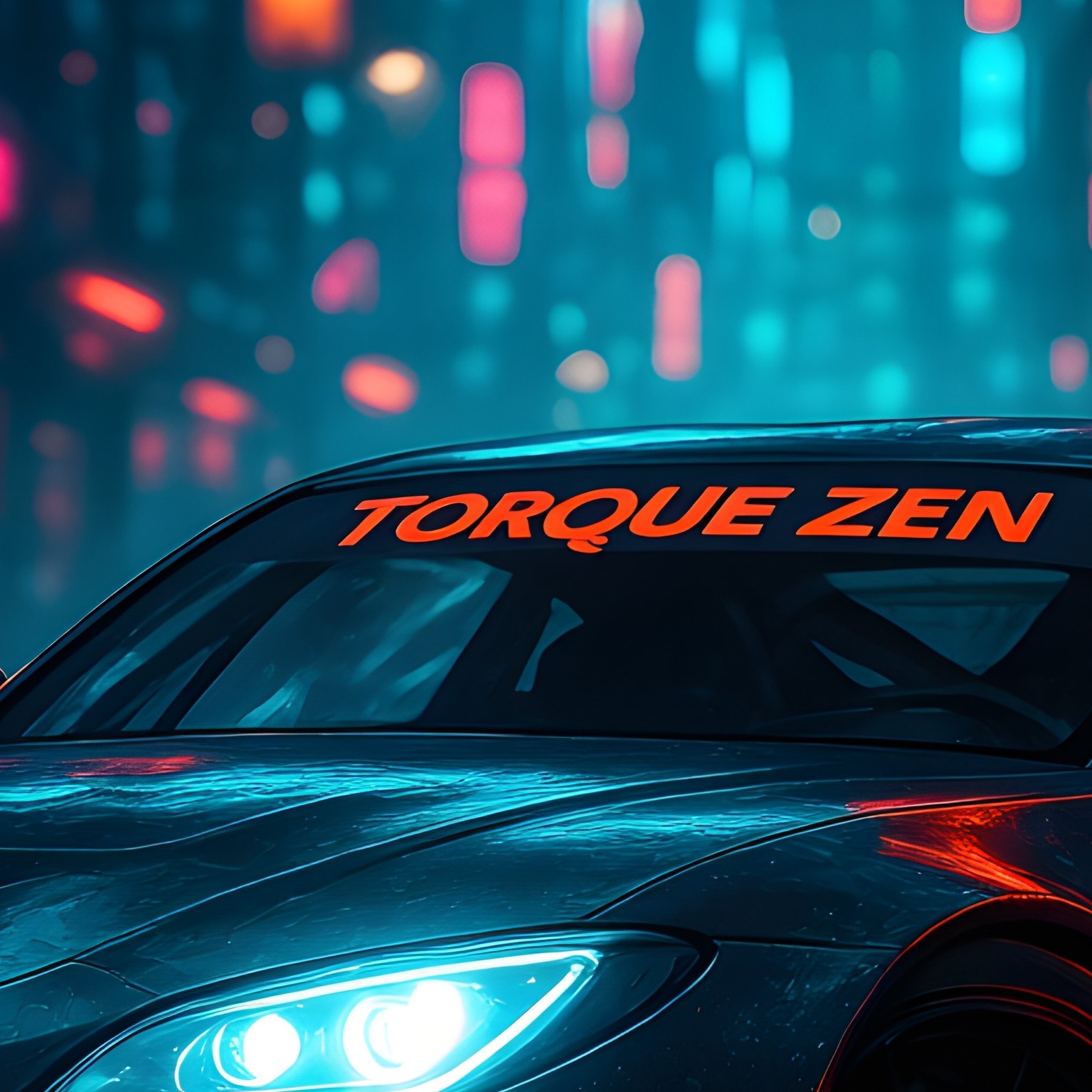 Racer Torque Zen Drifting Cyberpunk Streets 2 - Full Resolution Quality Preview