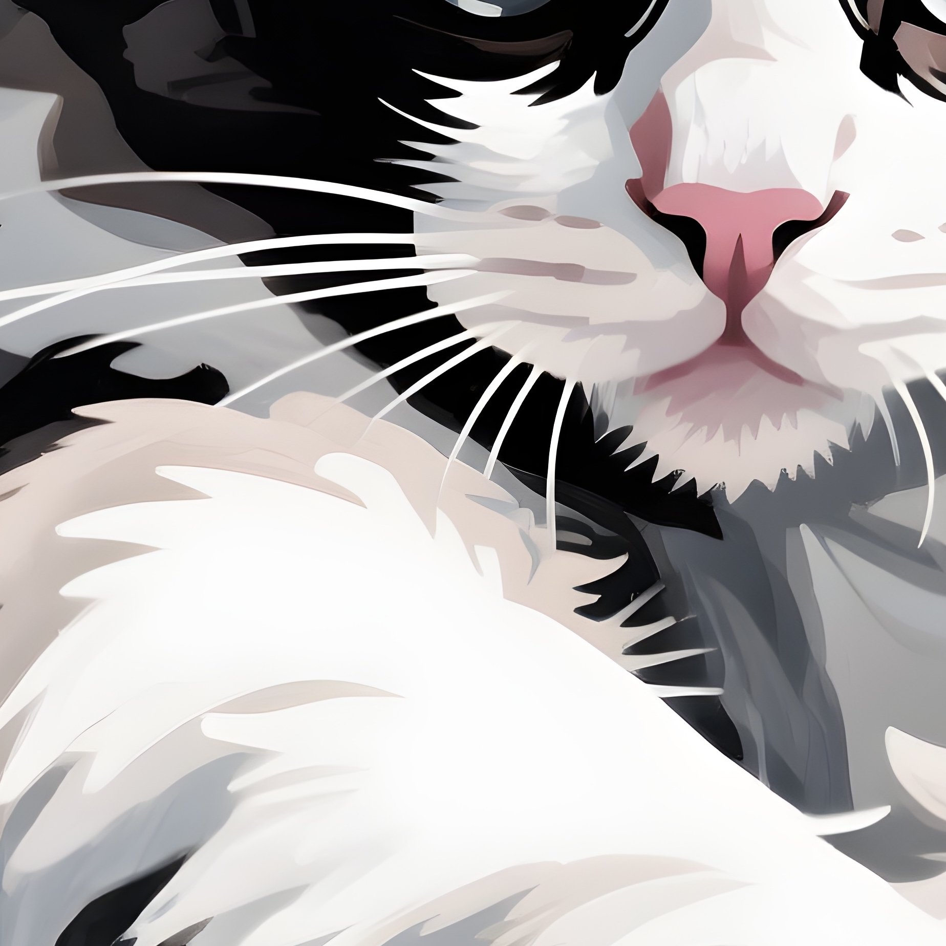 Ragamuffin Cat Sculpture Abstract Art - Full Resolution Quality Preview