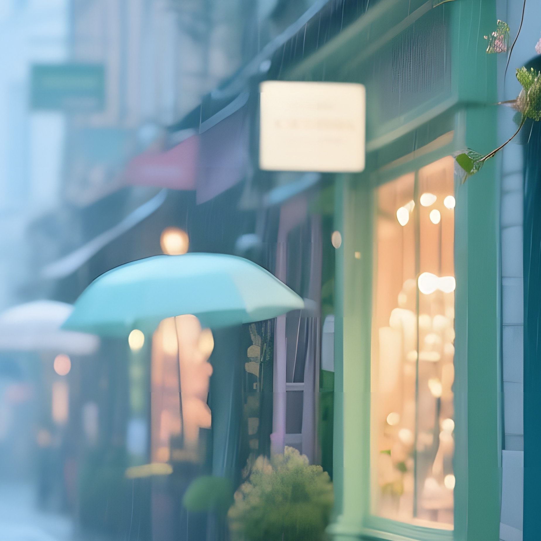 Rain Soaked European Street Late Spring - Full Resolution Quality Preview