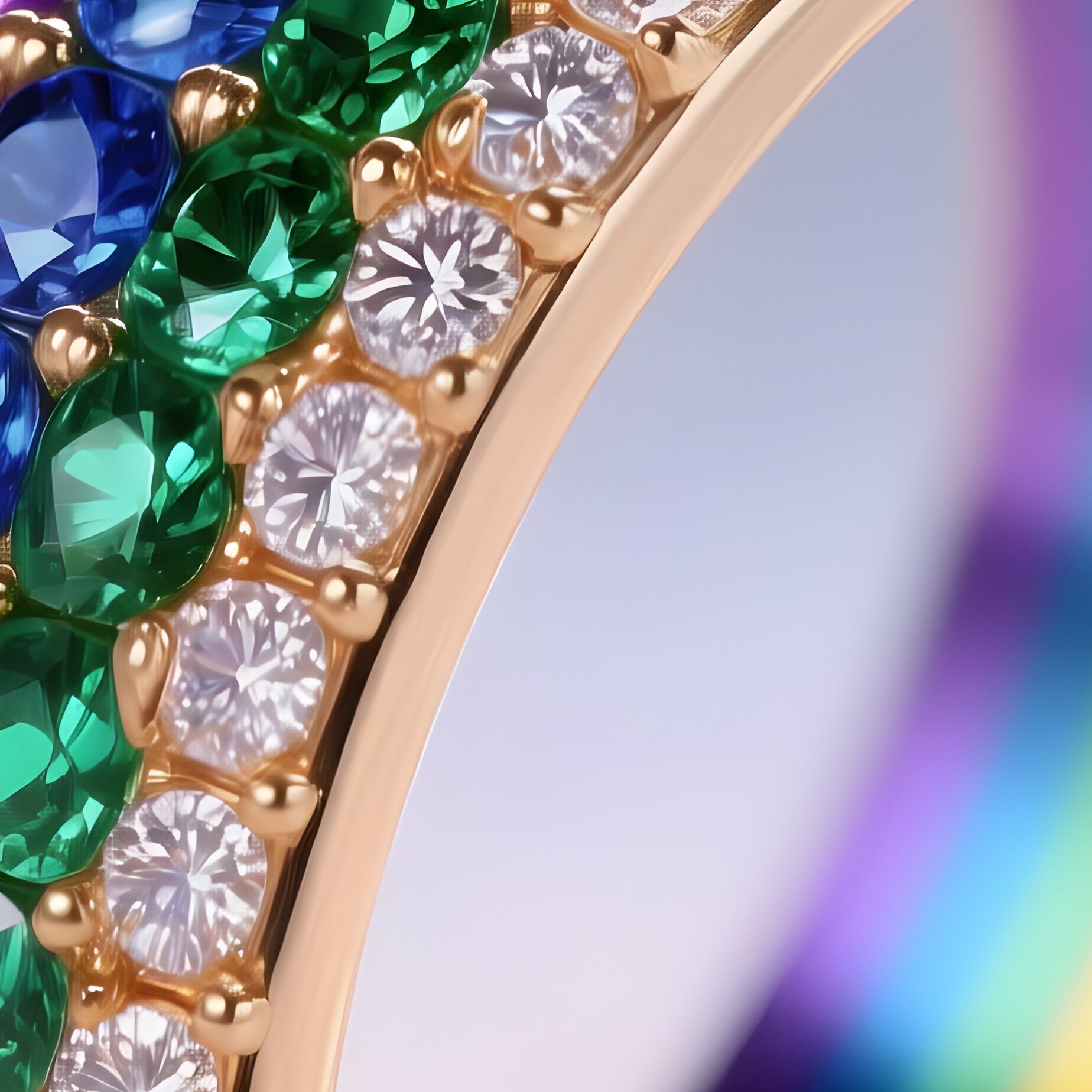 Rainbow Sapphire Ring Gradient Band - Full Resolution Quality Preview