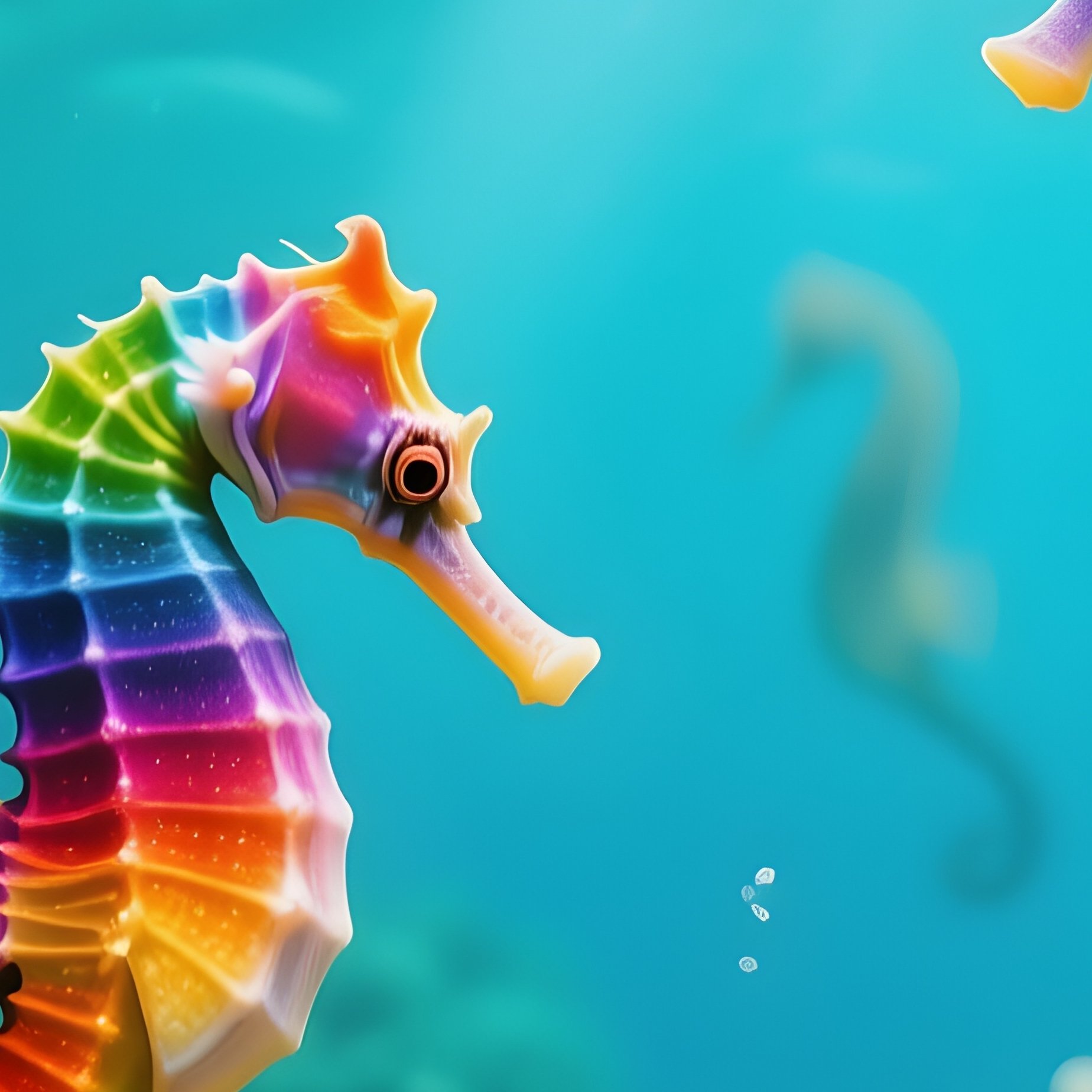 Rainbow Seahorses Underwater Reality - Full Resolution Quality Preview