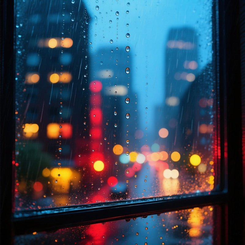 Raindrops On A Window Rain Window