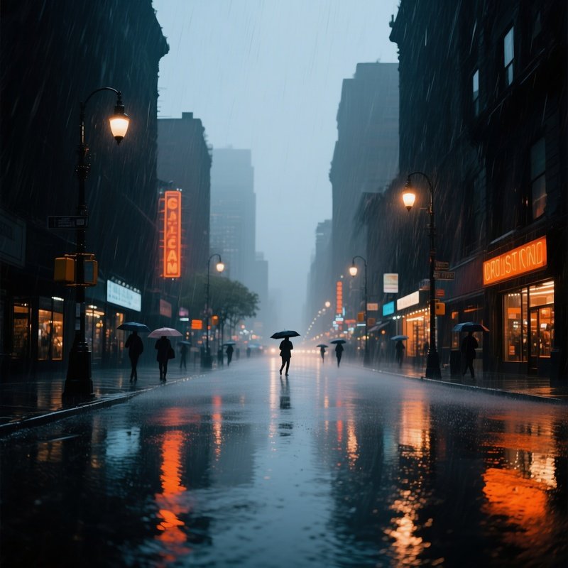 Rainy City Atmosphere Weather