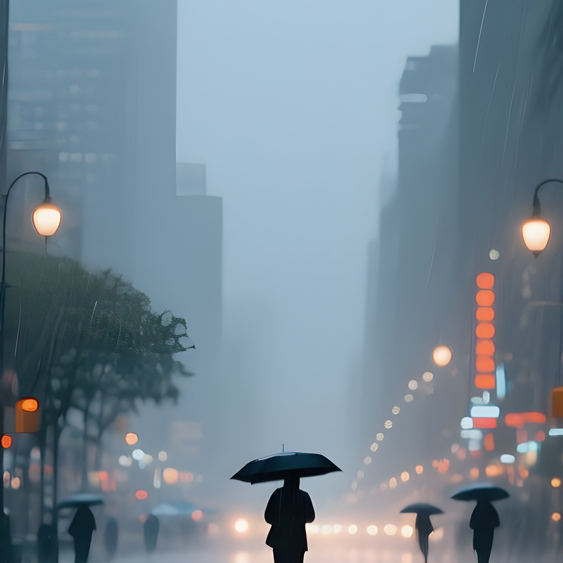 Rainy City Atmosphere Weather - Full Resolution Quality Preview