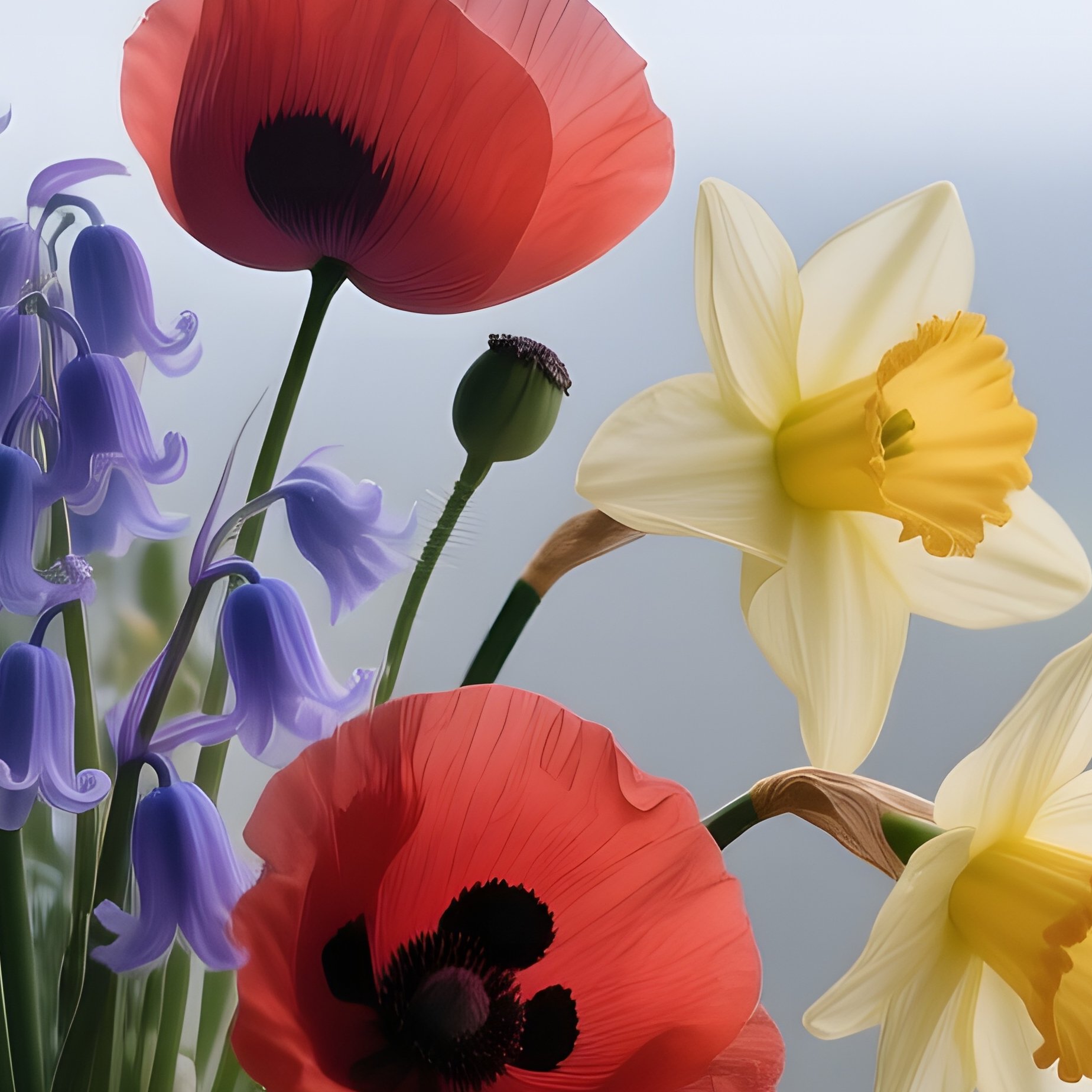 Rainy Day Window Sill With Droplets Framing Drenched Bouquet - Full Resolution Quality Preview