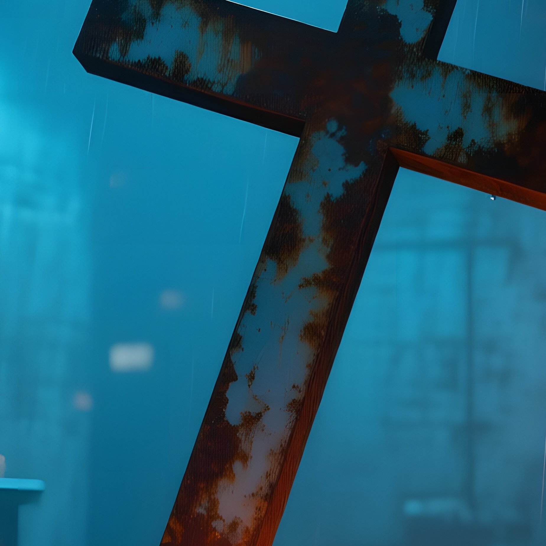 Rainy Night Industrial Loft Altar - Full Resolution Quality Preview