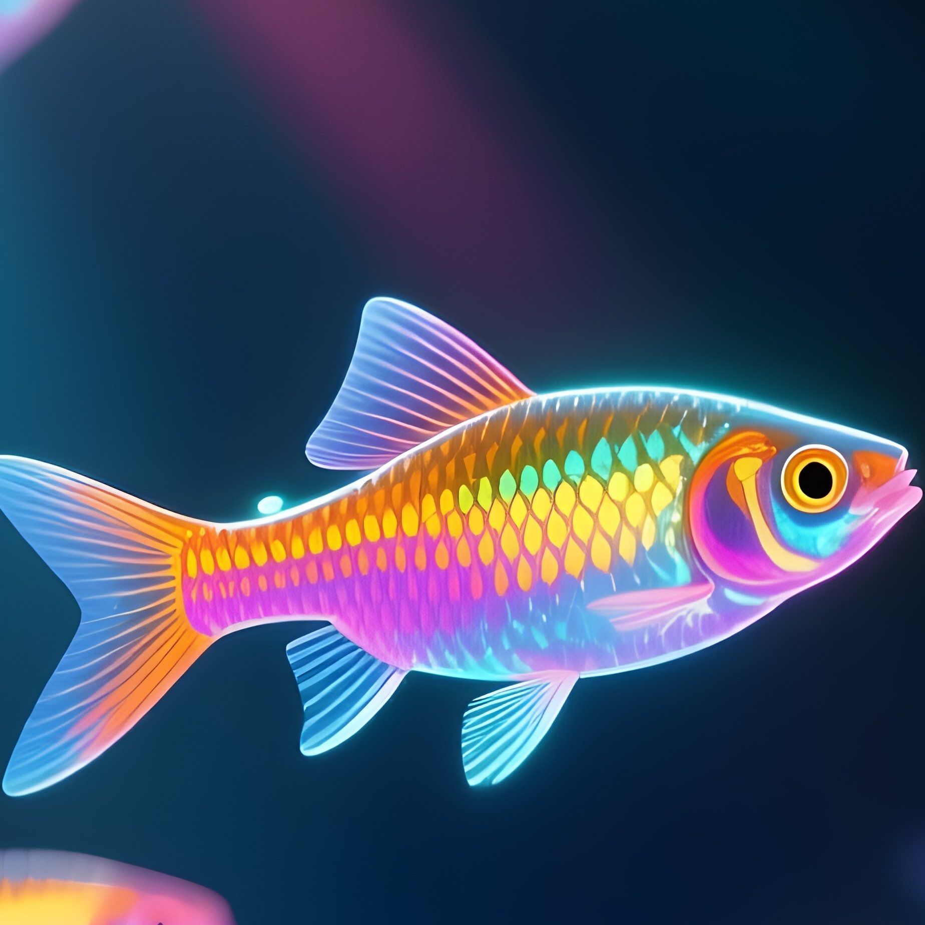 Rasboras Darting In Sunlight Abstract - Full Resolution Quality Preview