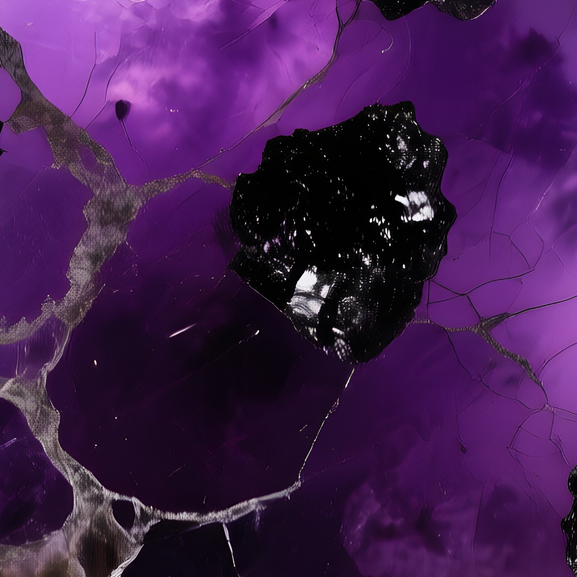 Raw Sugilite Stone With Grape Purple And Black Manganese - Full Resolution Quality Preview