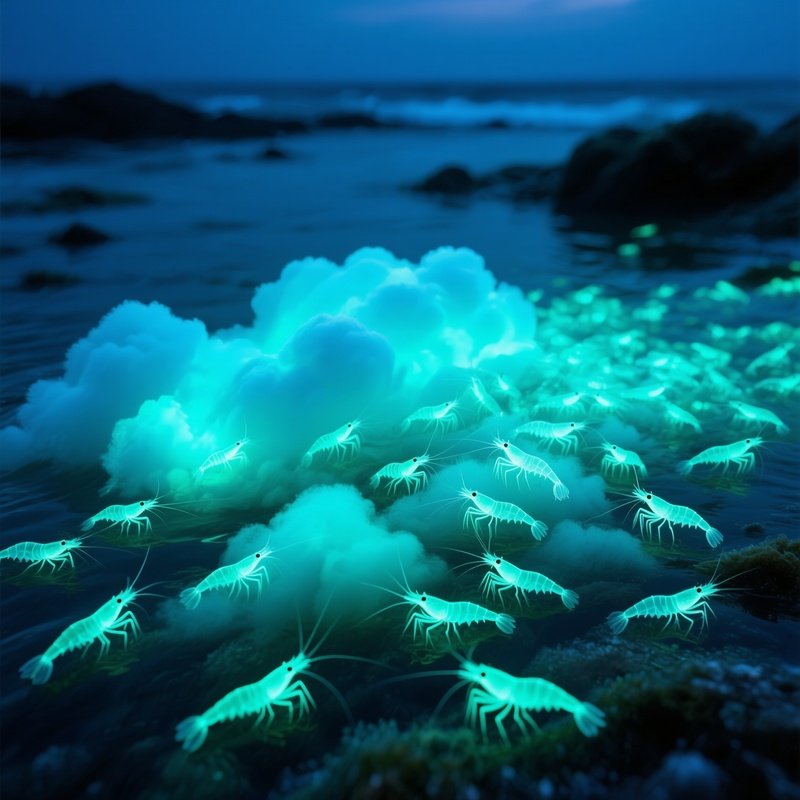 Real Life Bioluminescent Shrimp Cloud Nature