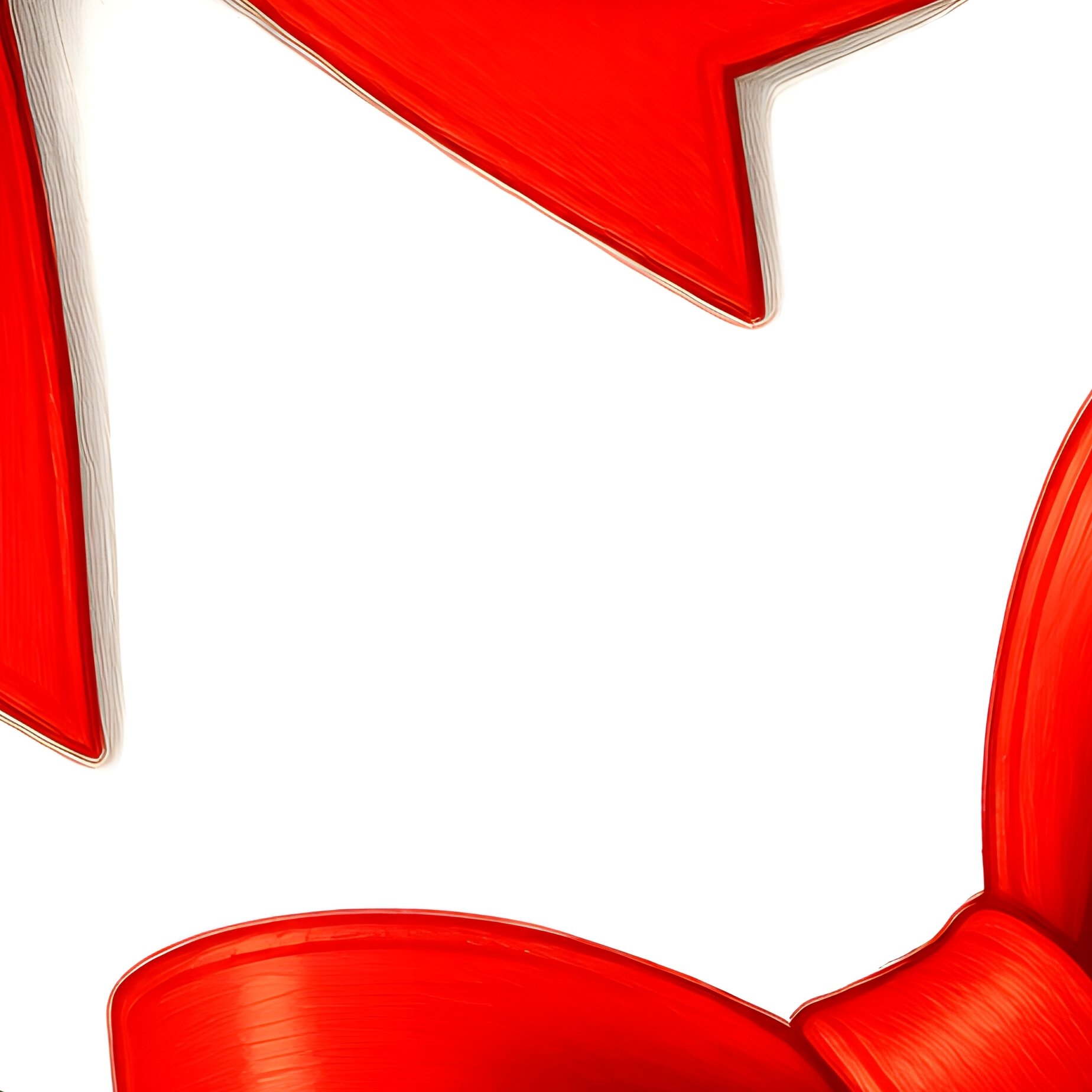 Red Bows With Green Leaves Christmas Holiday - Full Resolution Quality Preview