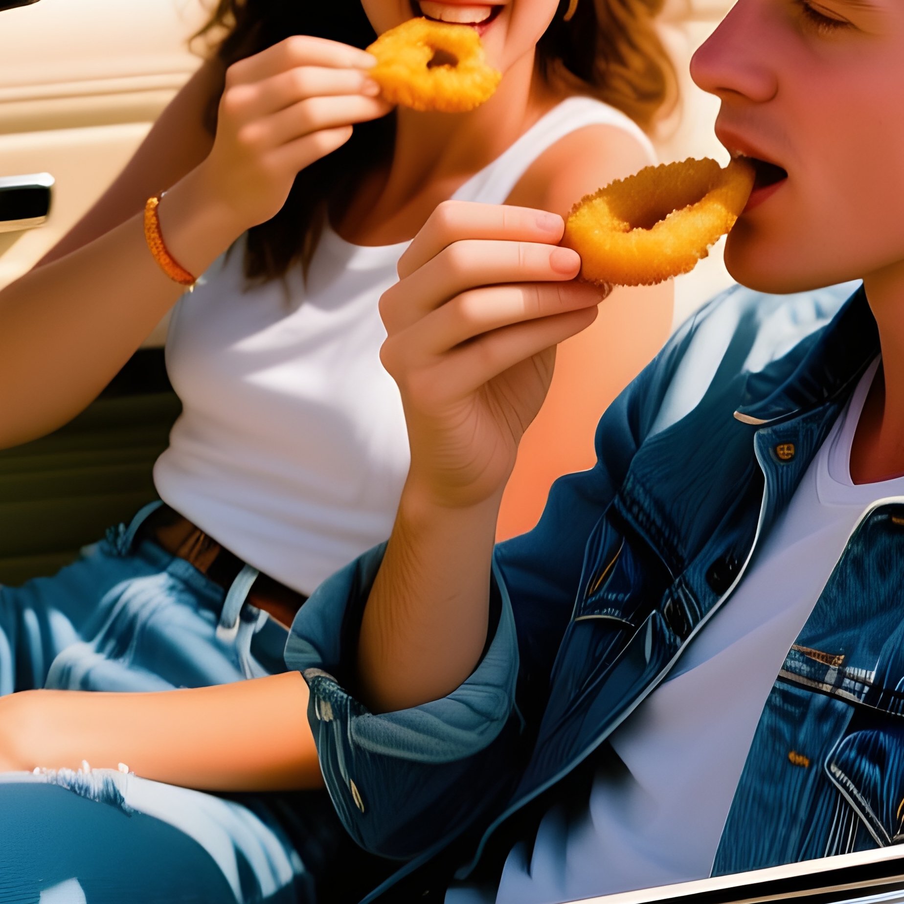 Red Convertible Top Down Drive In Stall - Full Resolution Quality Preview