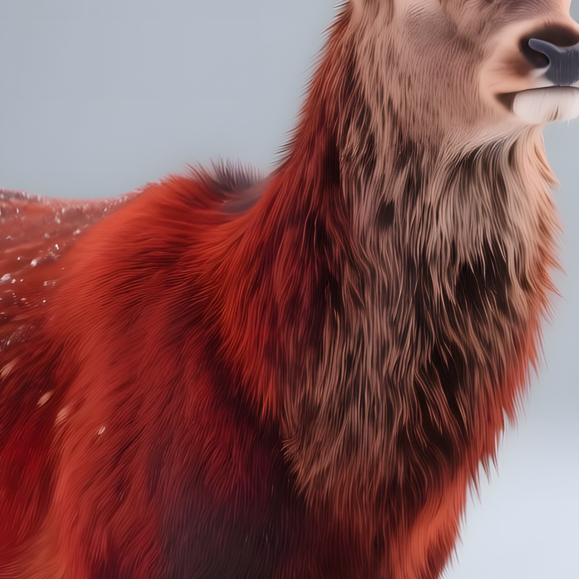 Red Deer In The Winter - Full Resolution Quality Preview