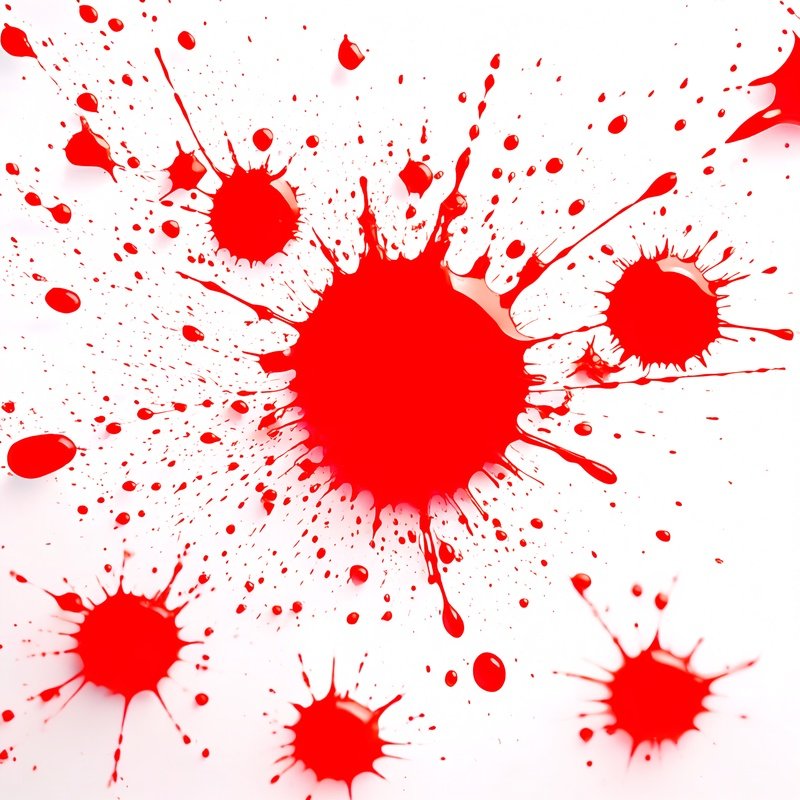 Red Paint Splatters On A White Background Red Splatter